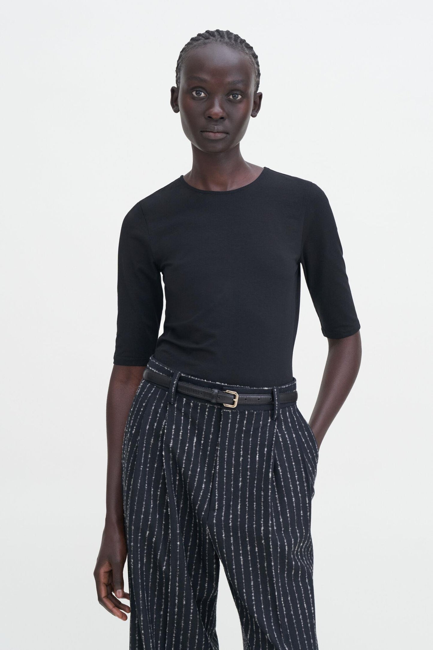 Cotton Stretch Elbow Sleeve Black