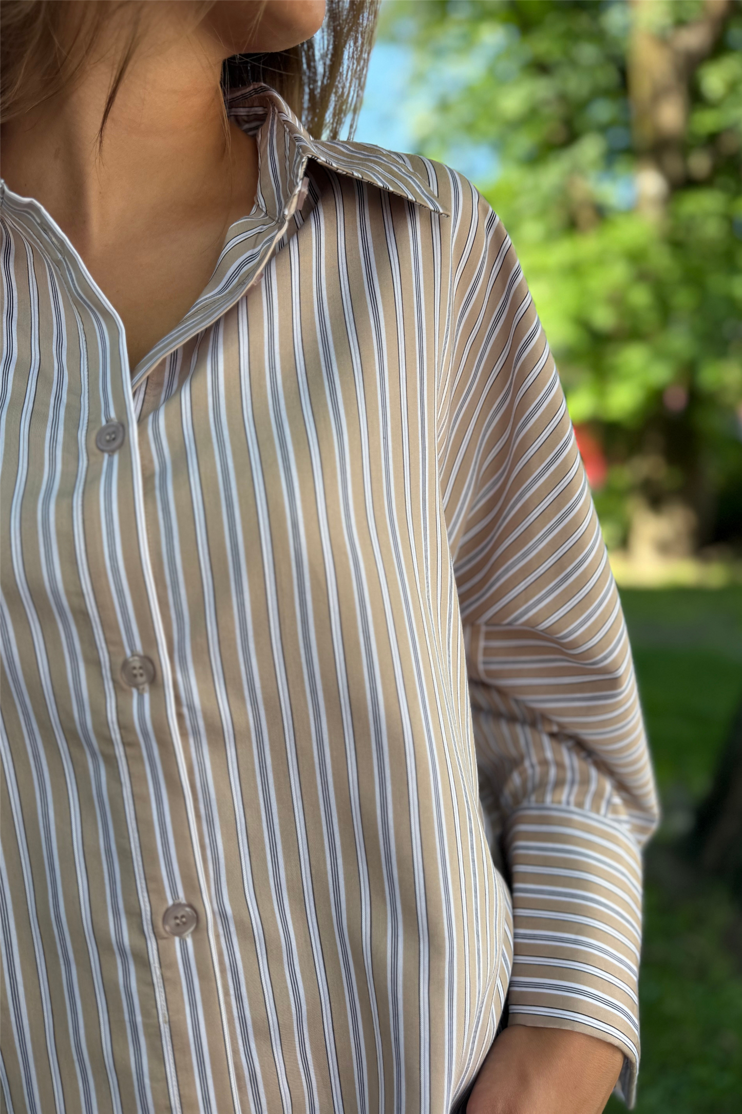 Atari Shirt Beige Stripe
