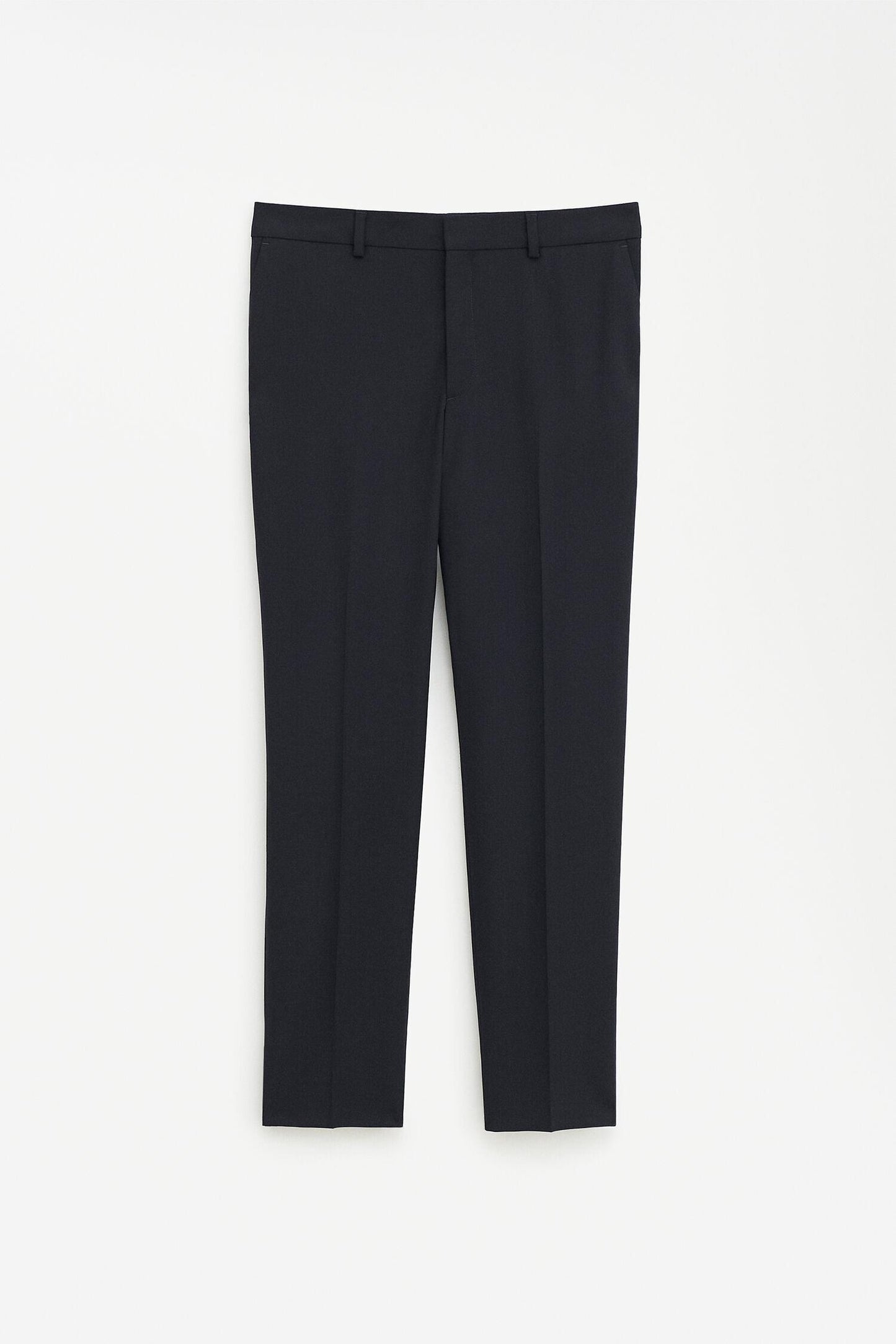 Emma Cropped Cool Wool Trousers Black