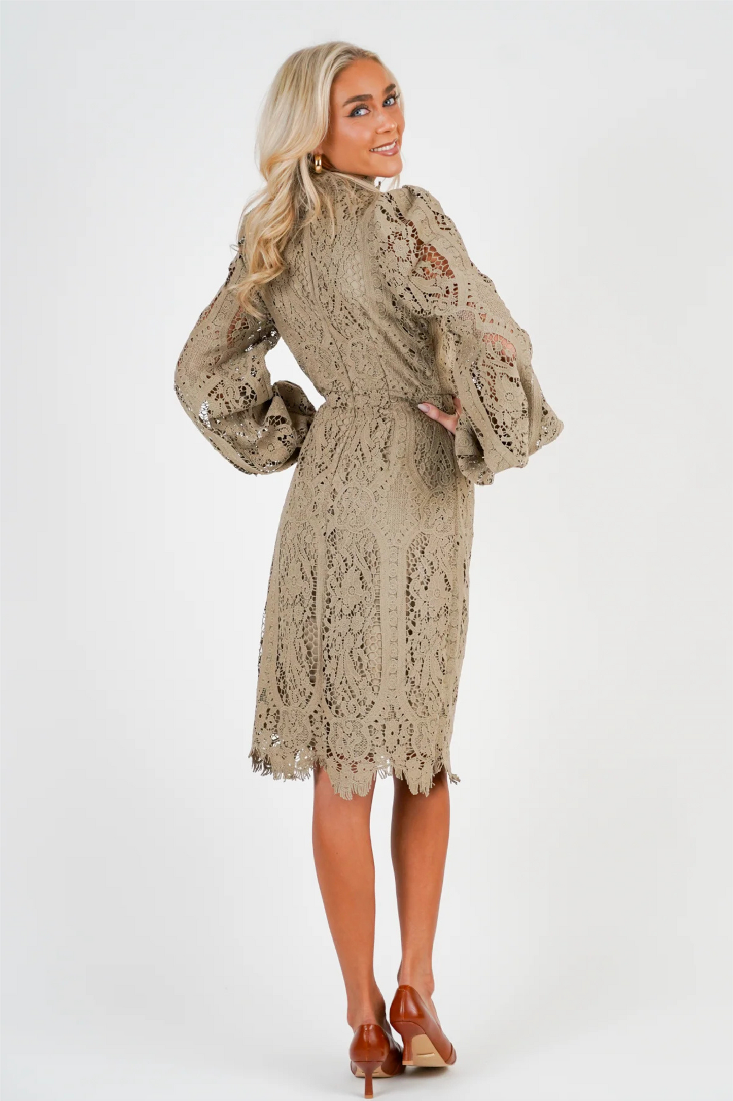 Bianca Dress Long Taupe