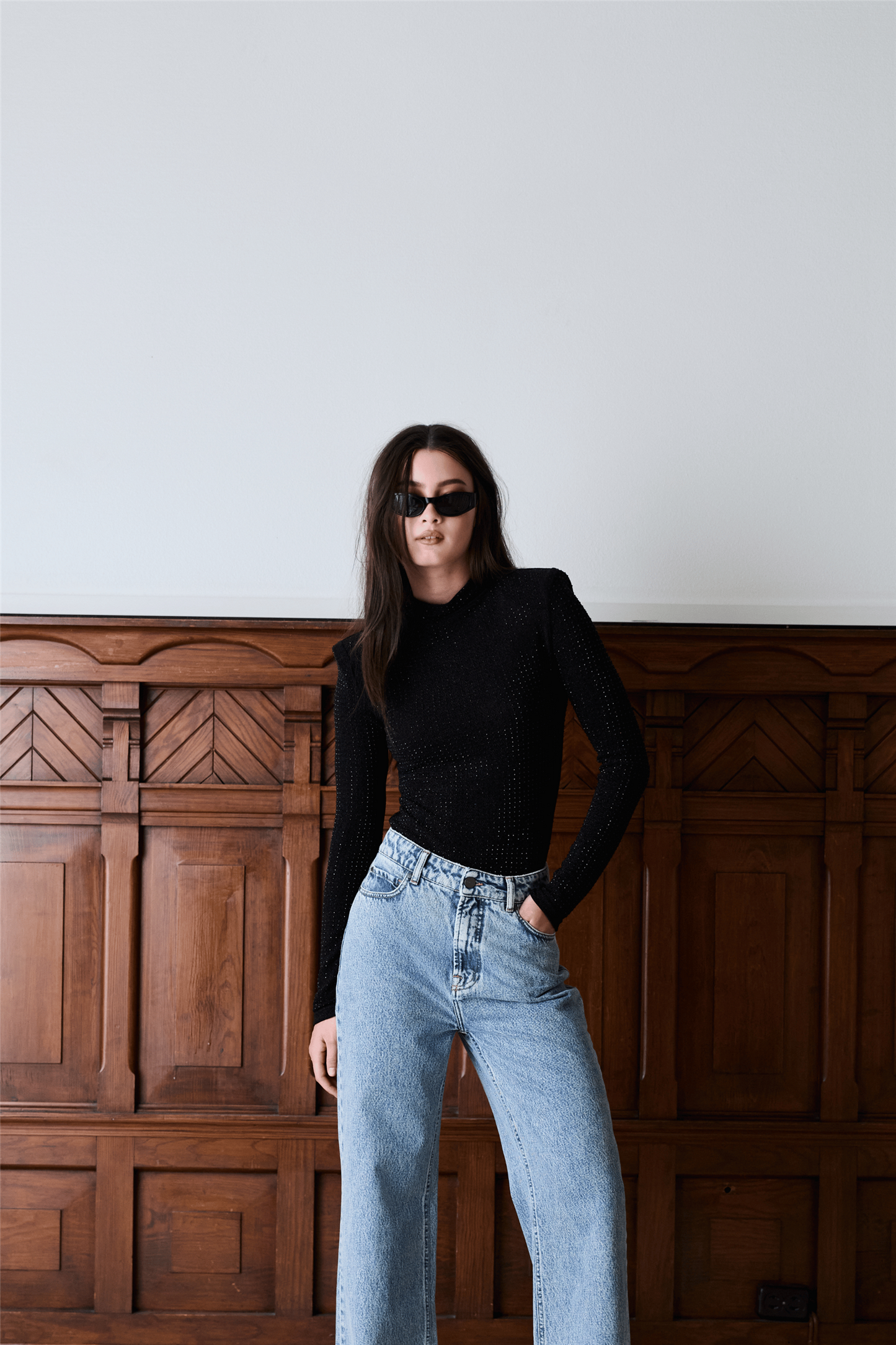 LUXE SEQUIN BODY Black