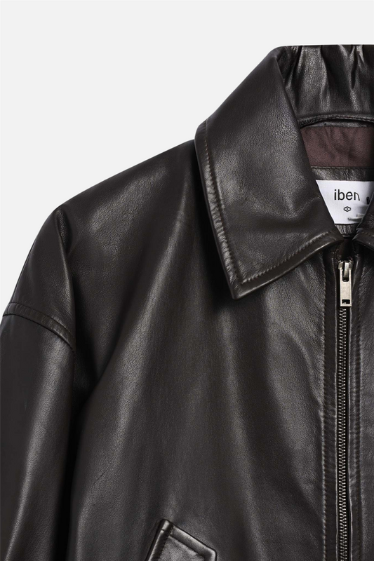 Zephyr Leather Jacket Espresso Brown