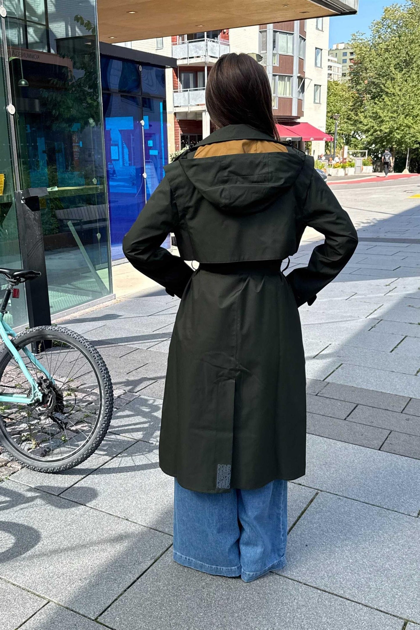 Regndråpe Trench Coat Rosin Dark Green