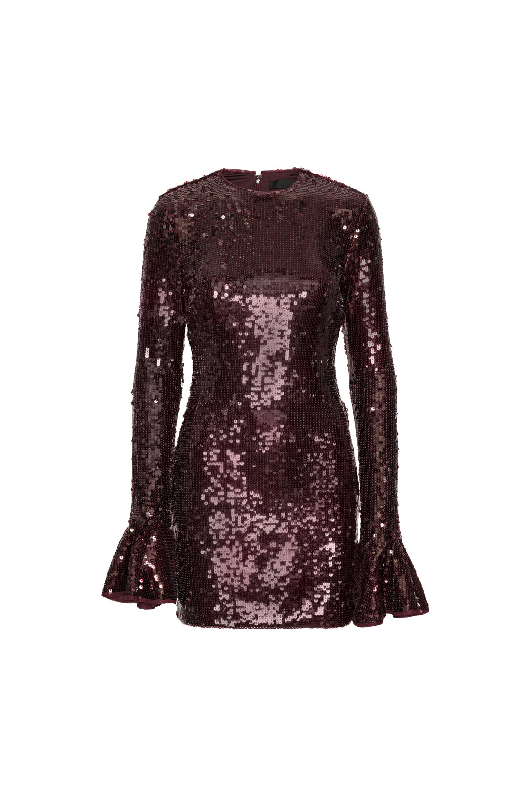 Sequins Ls Mini Dress Zinfandel