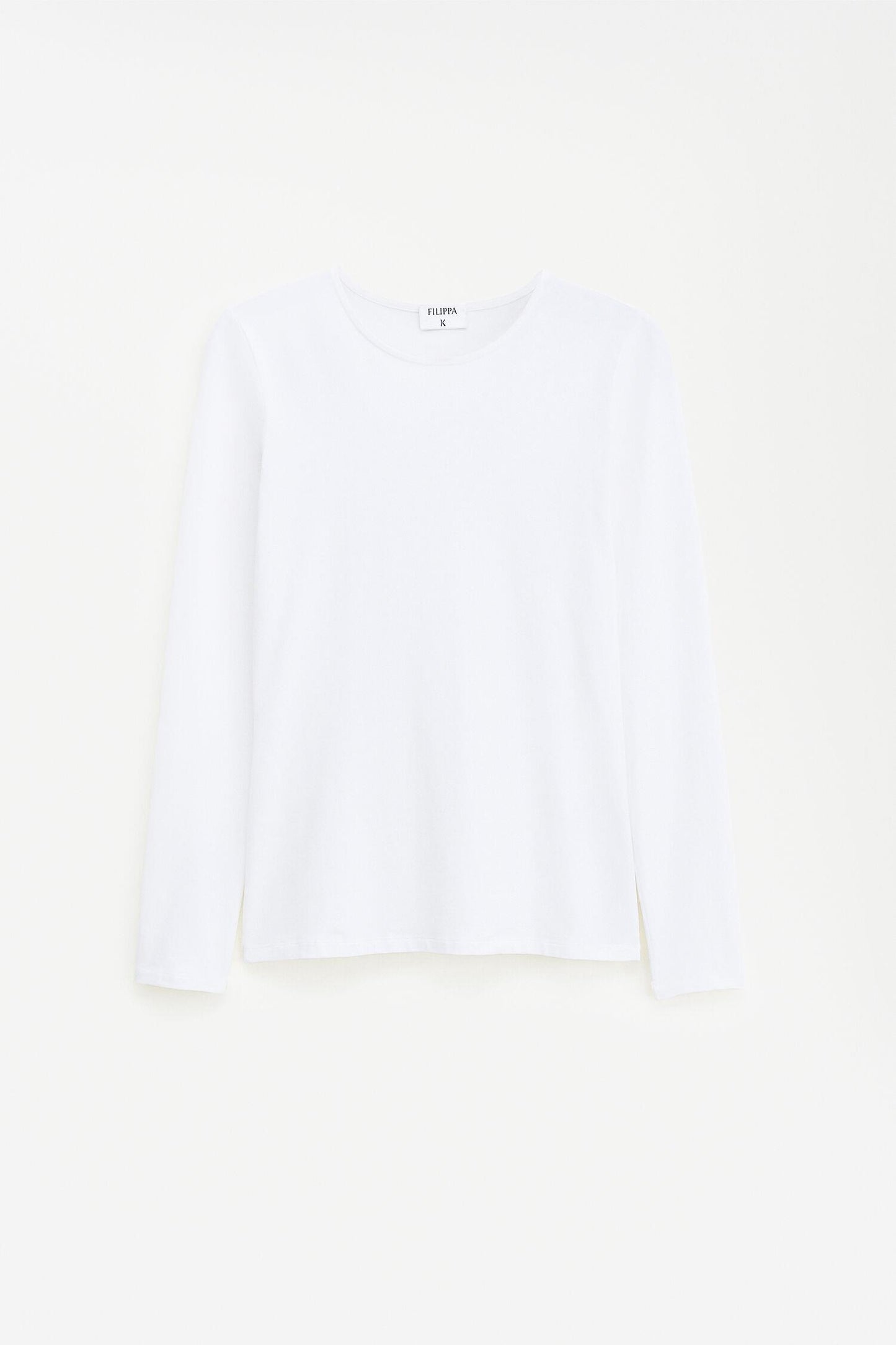 Cotton Stretch Long Sleeve White