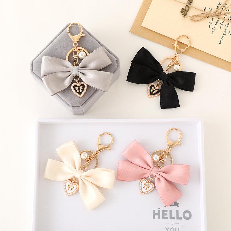Bow Bag Charm Grey