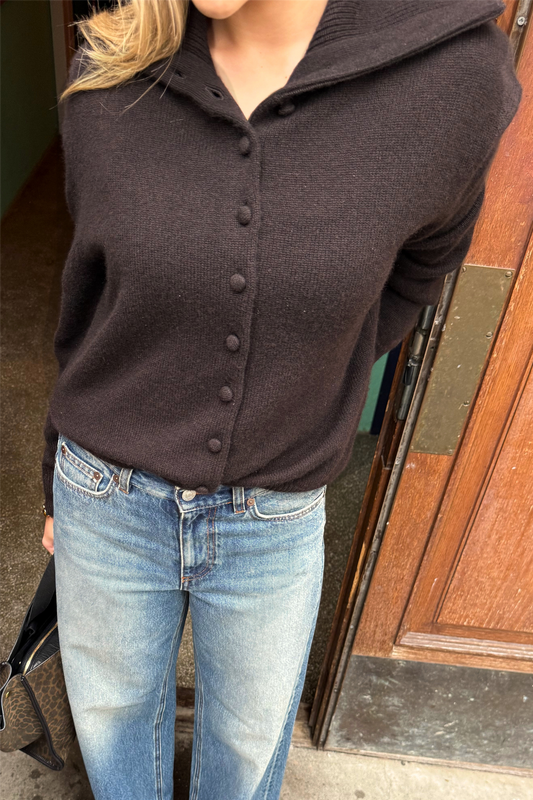 Denie Cardigan Dark Oak