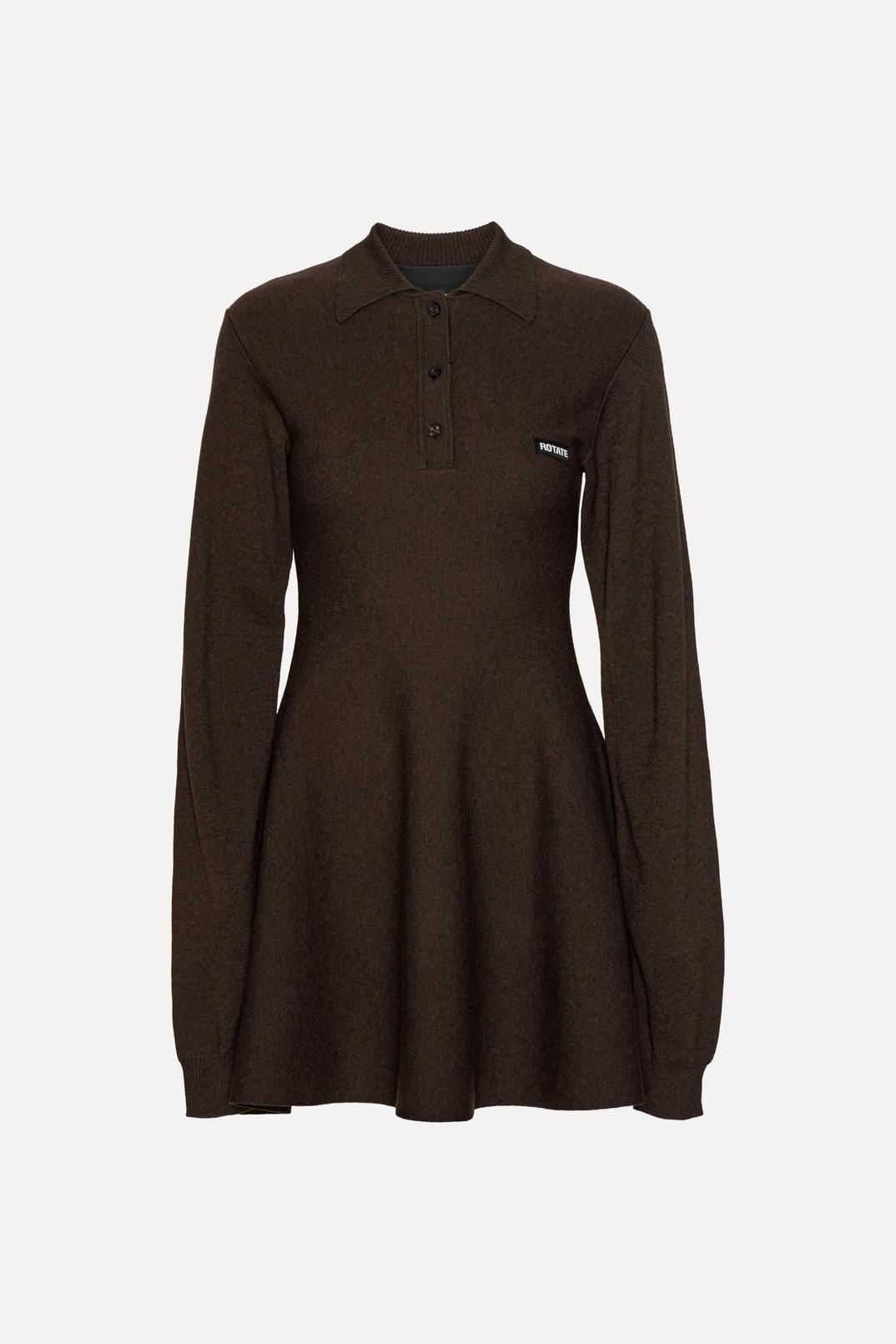 Slinky Knit Polo Dress Molé