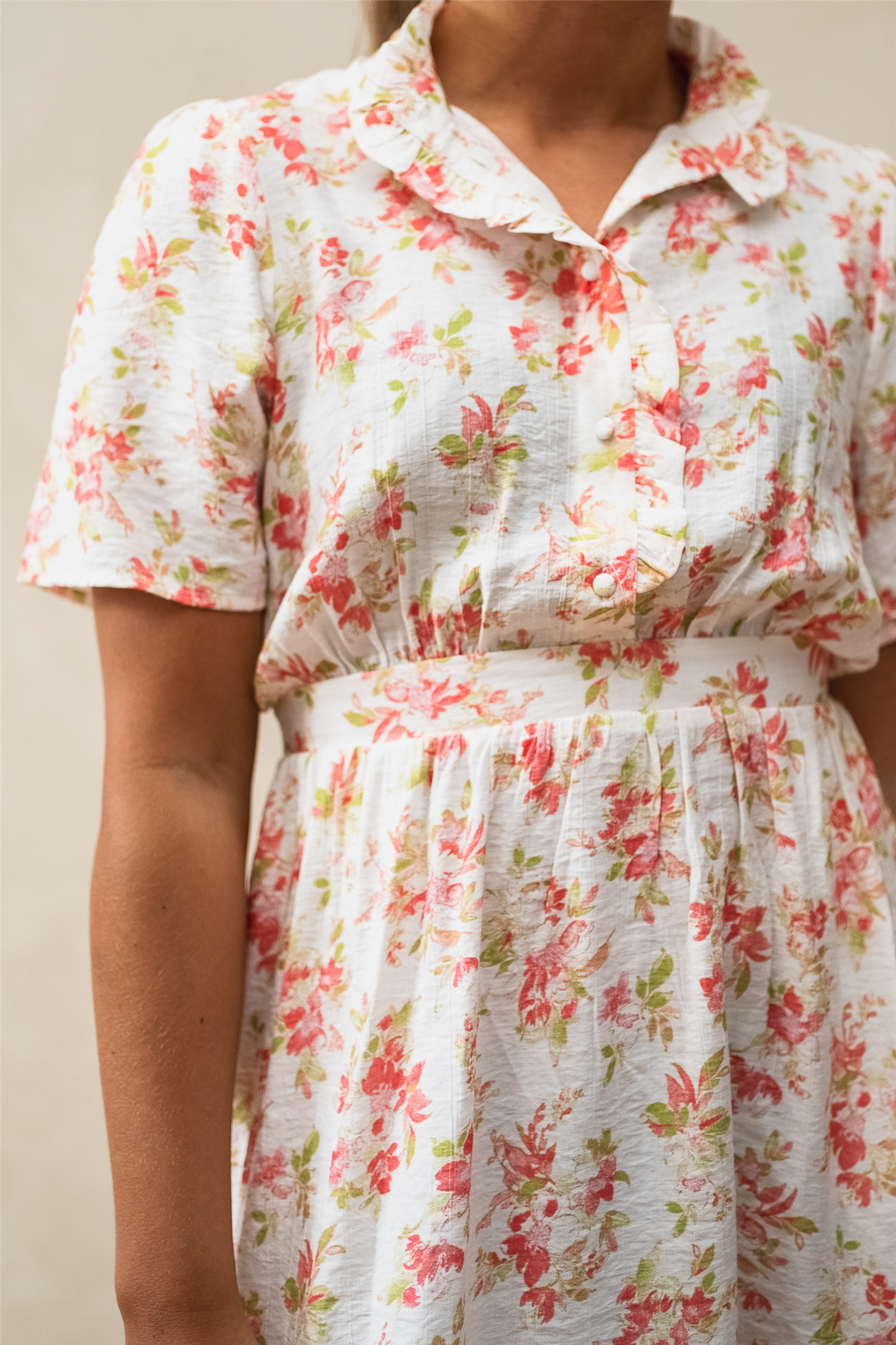 RAUSAstrid 2/4 Dress AOP Cry Rose Flower