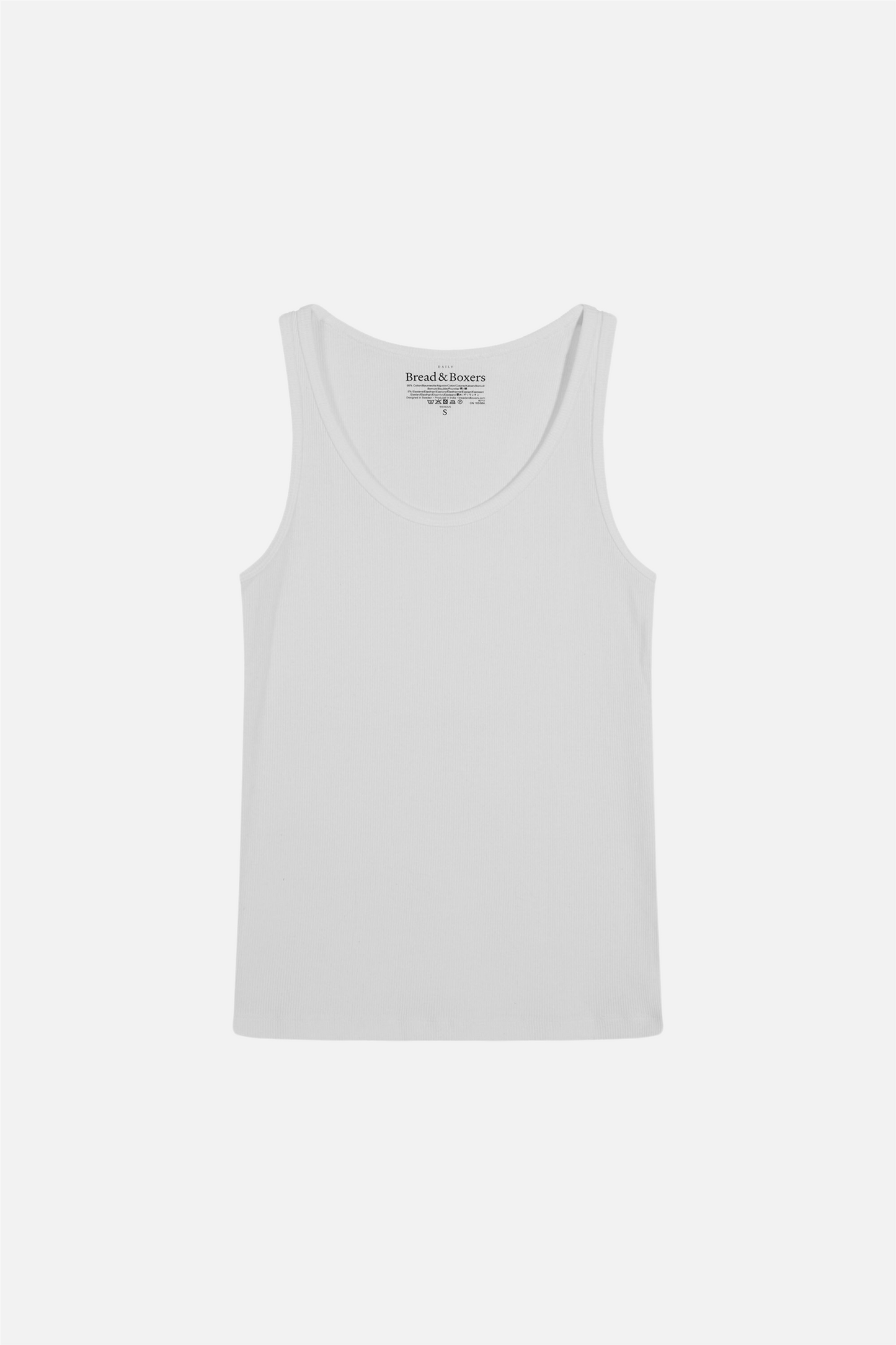 Tank Ribbed White.