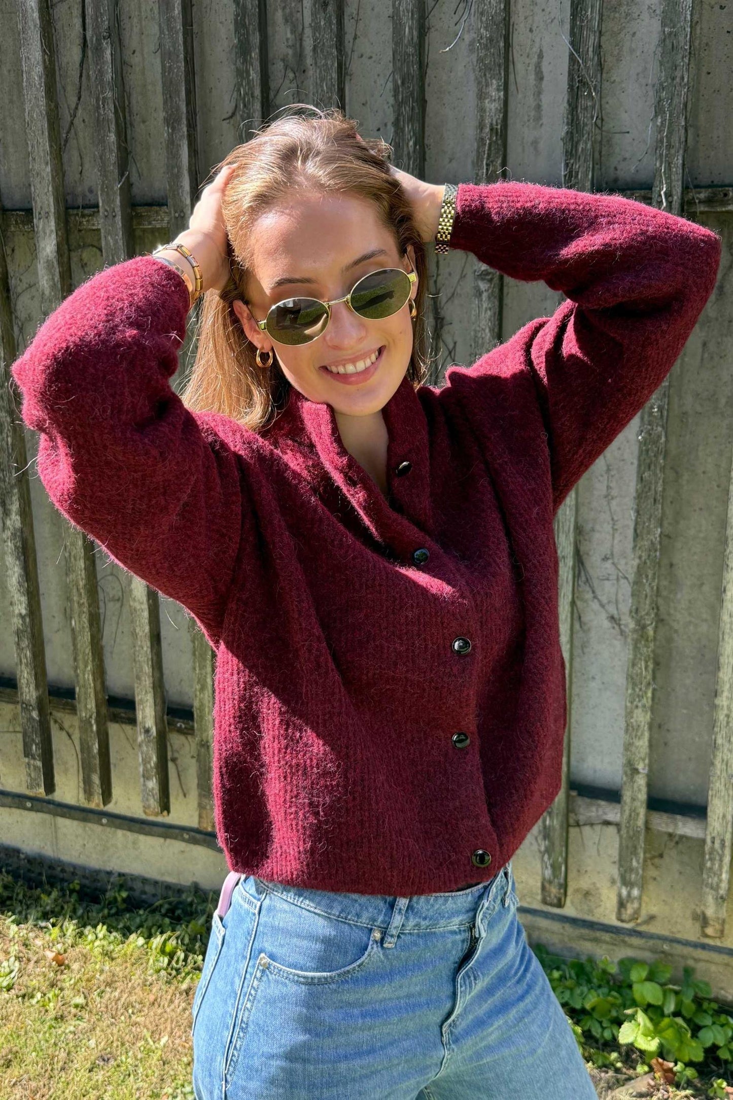 AlphaGZ short cardigan Red