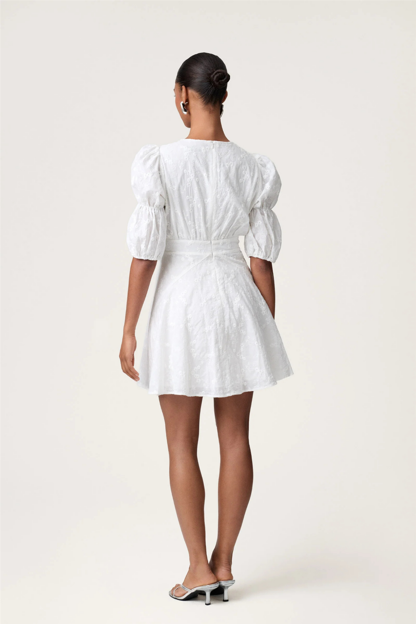 Sicily Mini Dress White Embroidery