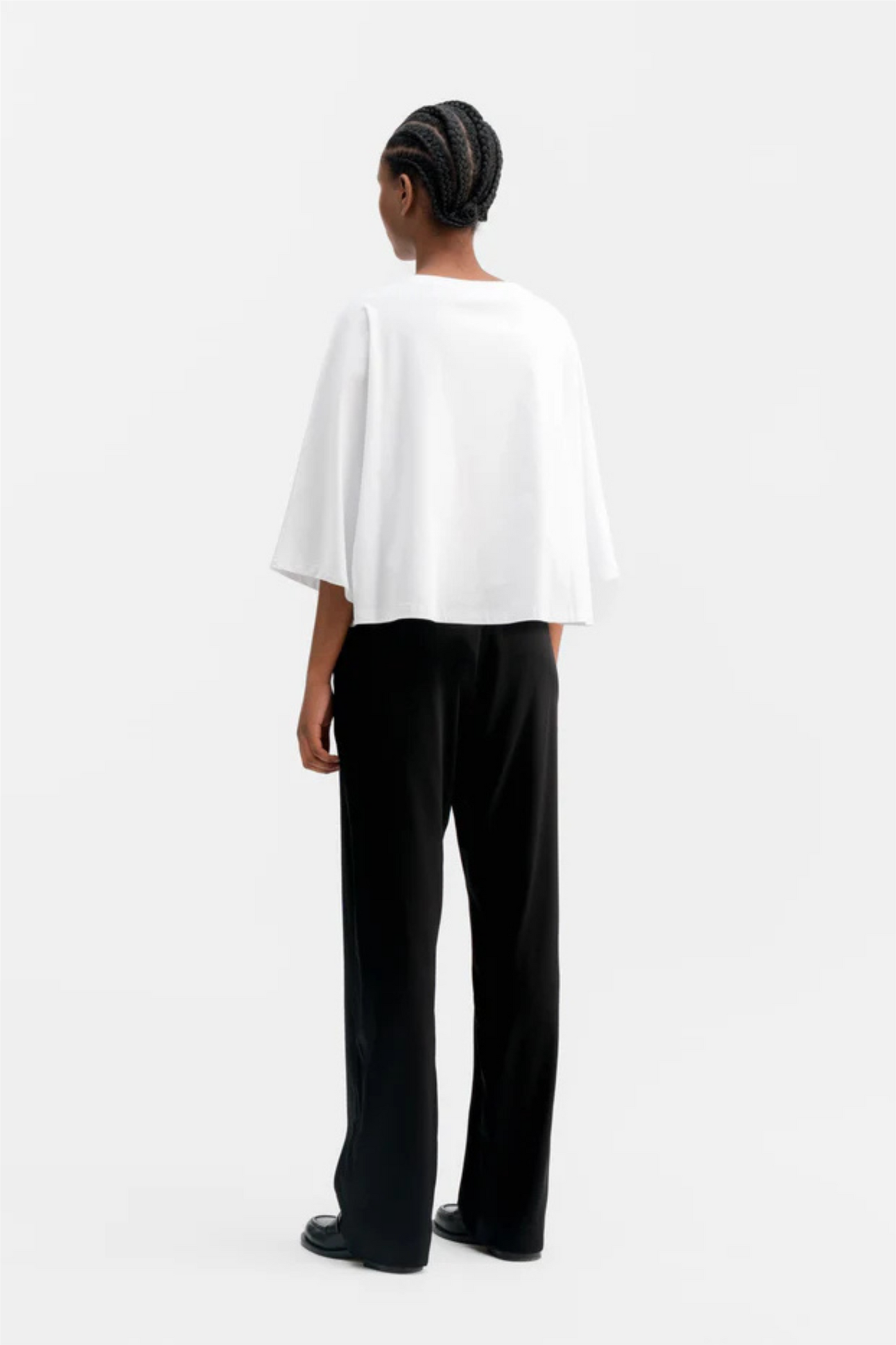 Ava Satin Silk Trousers Black