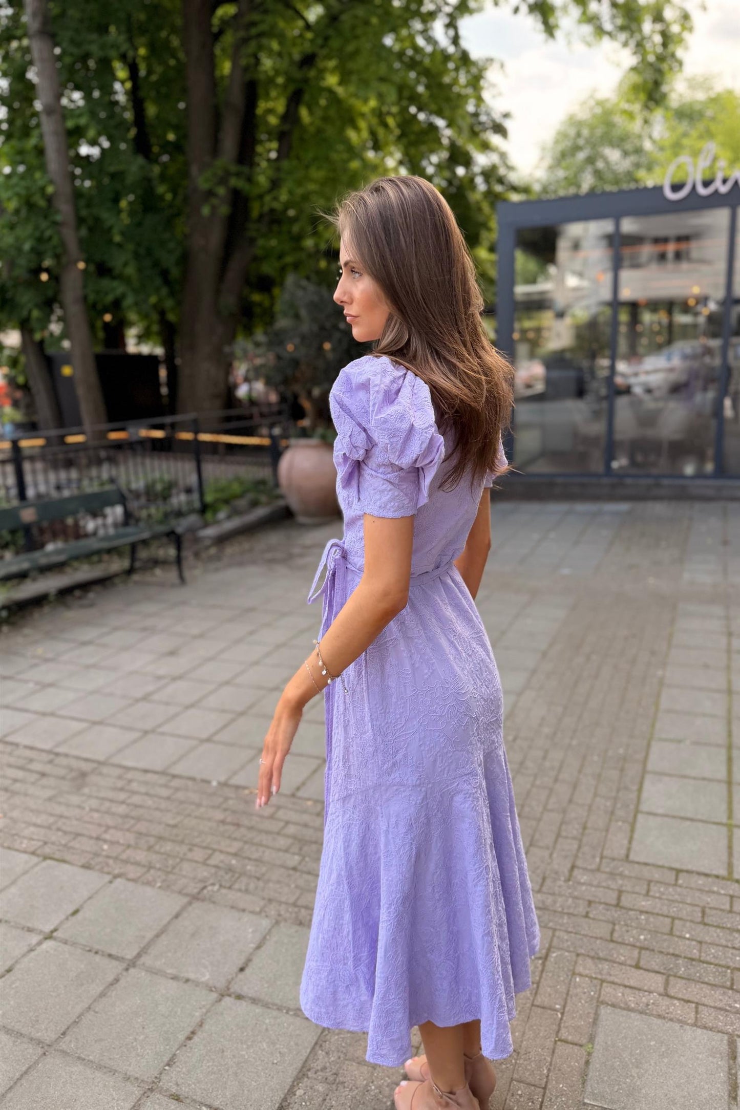 Ferrone Dress Lilac Embroidery