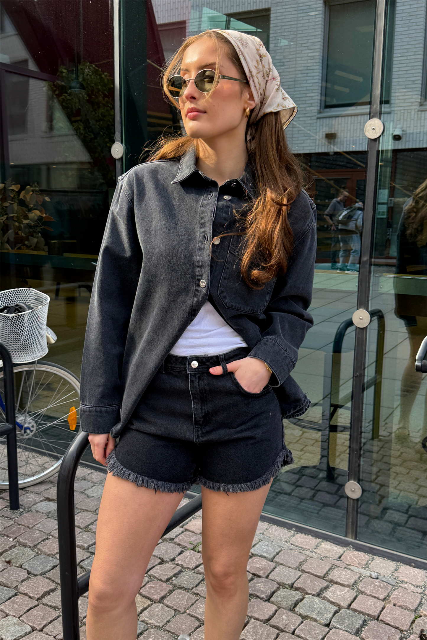 Porto shorts Washed Black