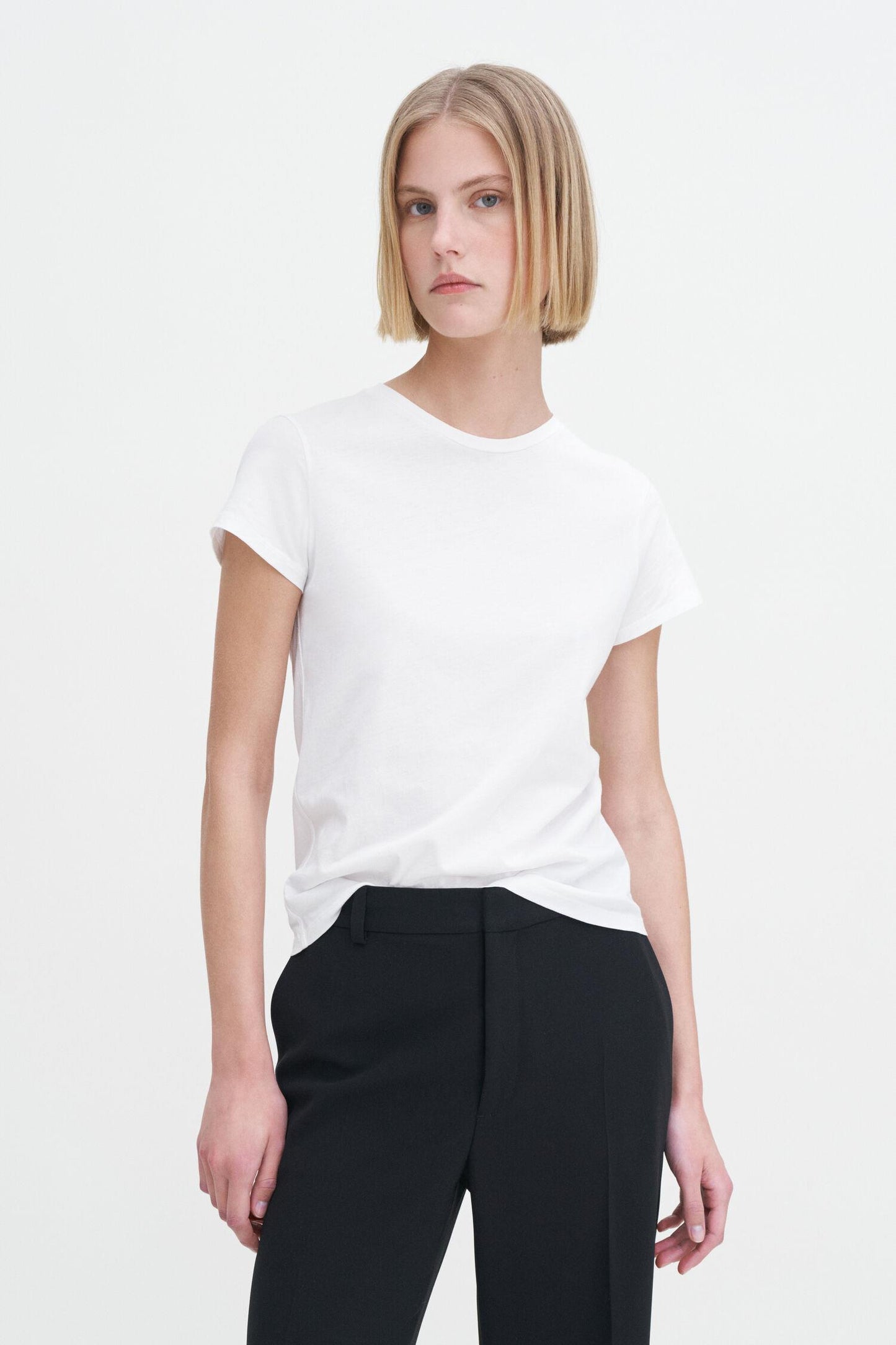 Soft cotton tee White
