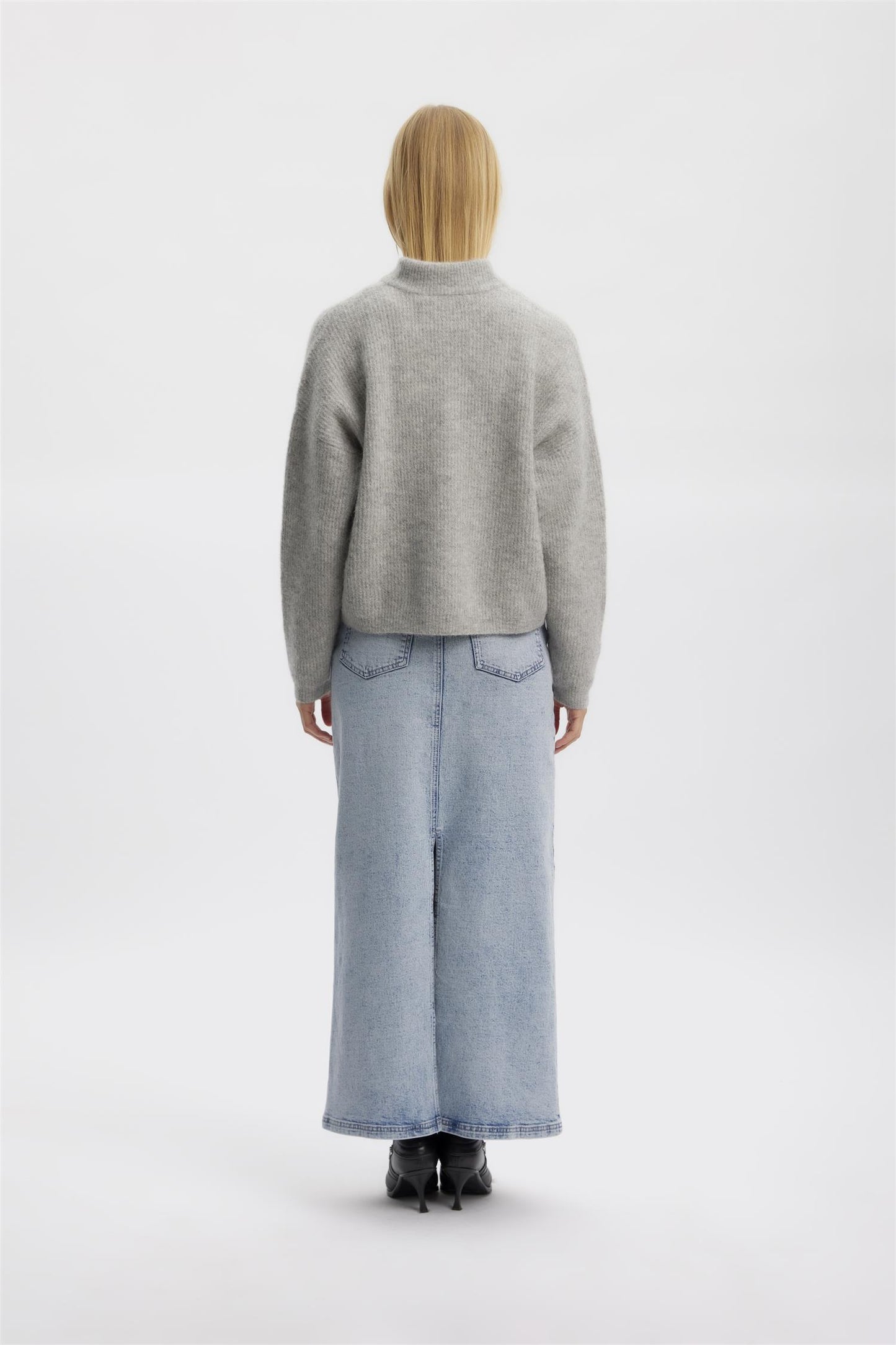 AlphaGZ short cardigan Light Grey Melange