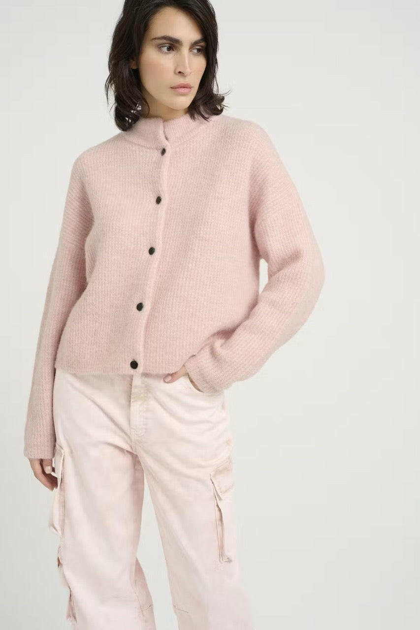 AlphaGZ short cardigan Rose Grey Melange