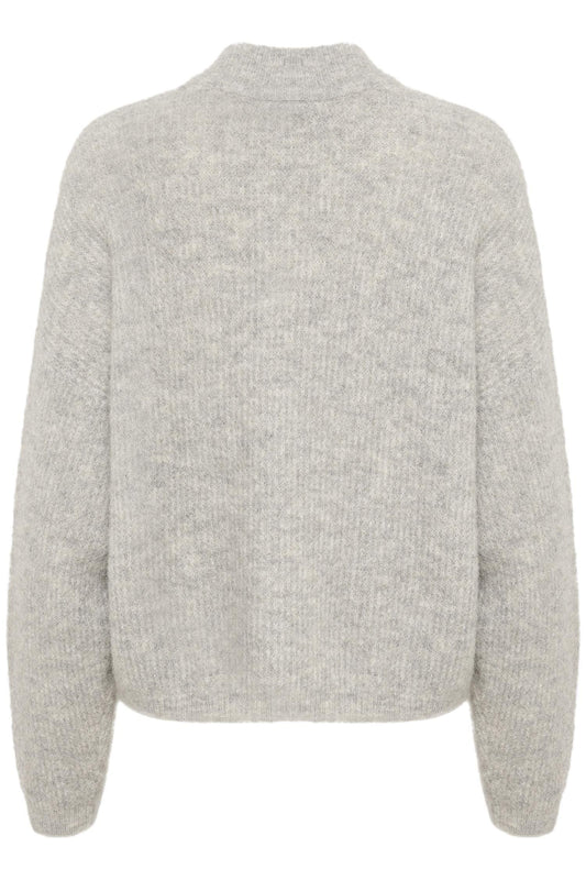 AlphaGZ short cardigan Light Grey Melange