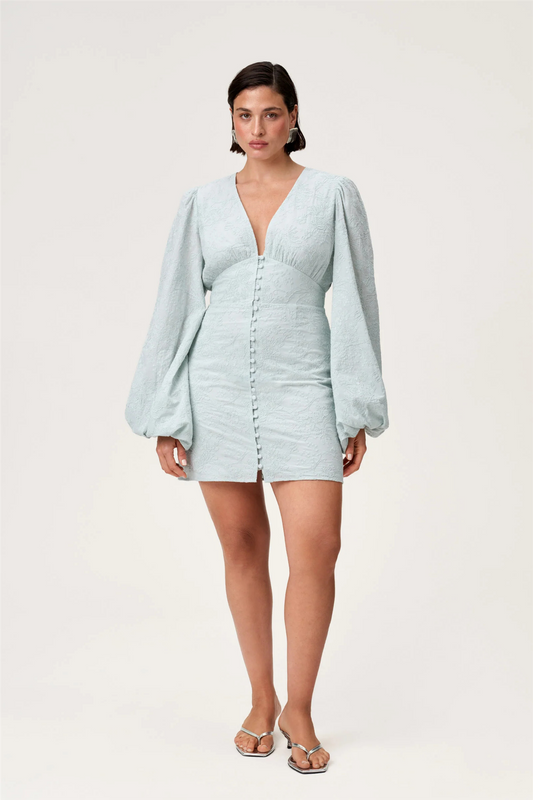 Florence Dress Mint Embroidery