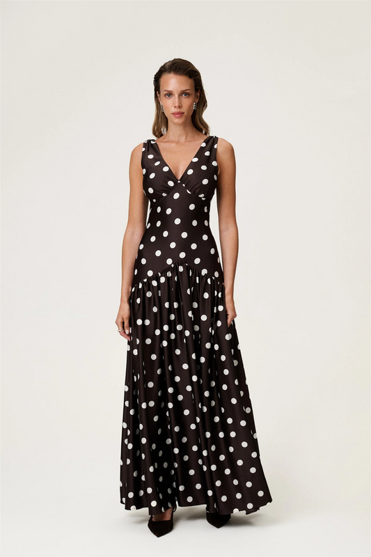 Toulouse Dress Brown Dot