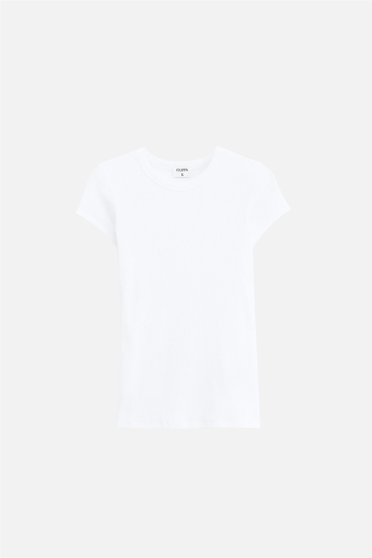 Fine rib tee White