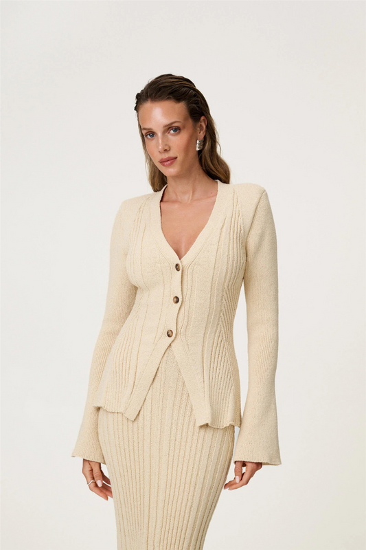 Lugo Cardigan Butter Beige