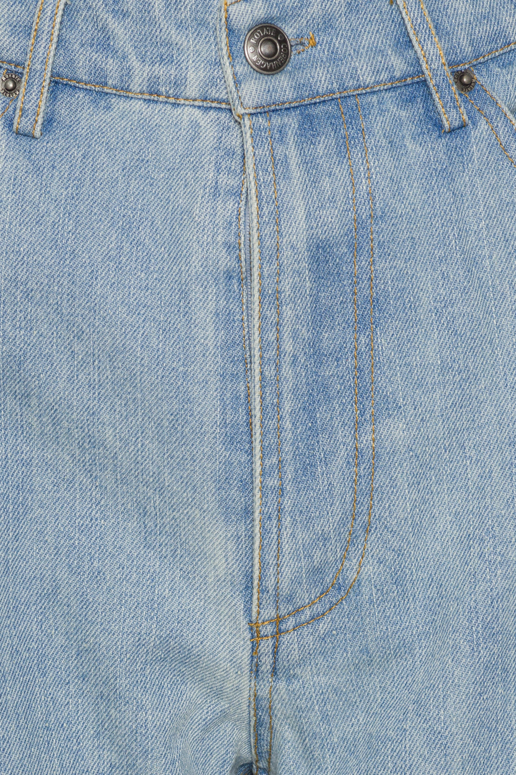 Laced Straight Leg Jeans Light Blue Denim