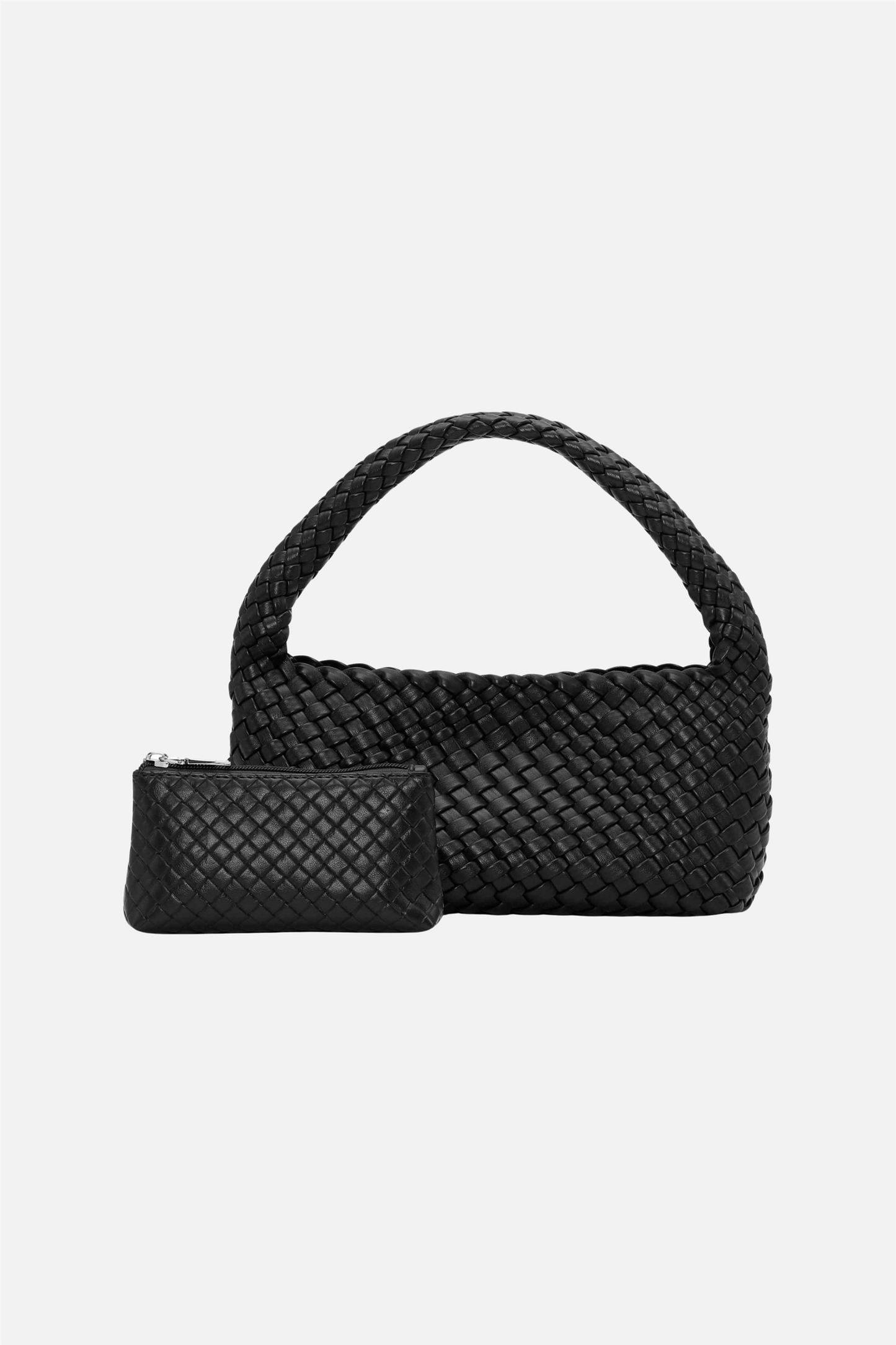 Woven Mini Bag + Pouch Black