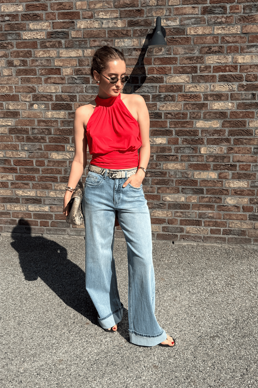 GZsara HW wide jeans Washed Blue