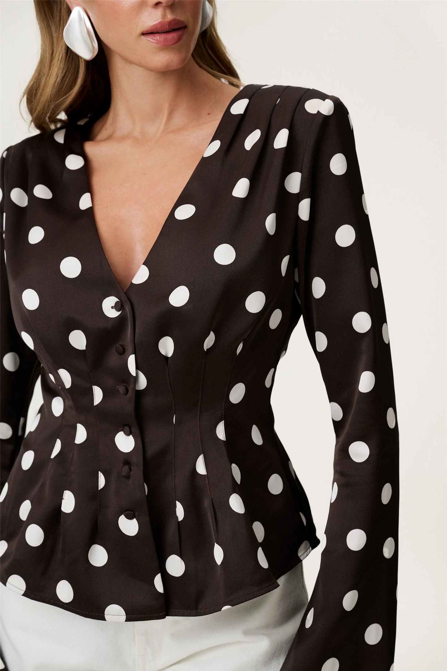 Marmo blouse Brown Dot