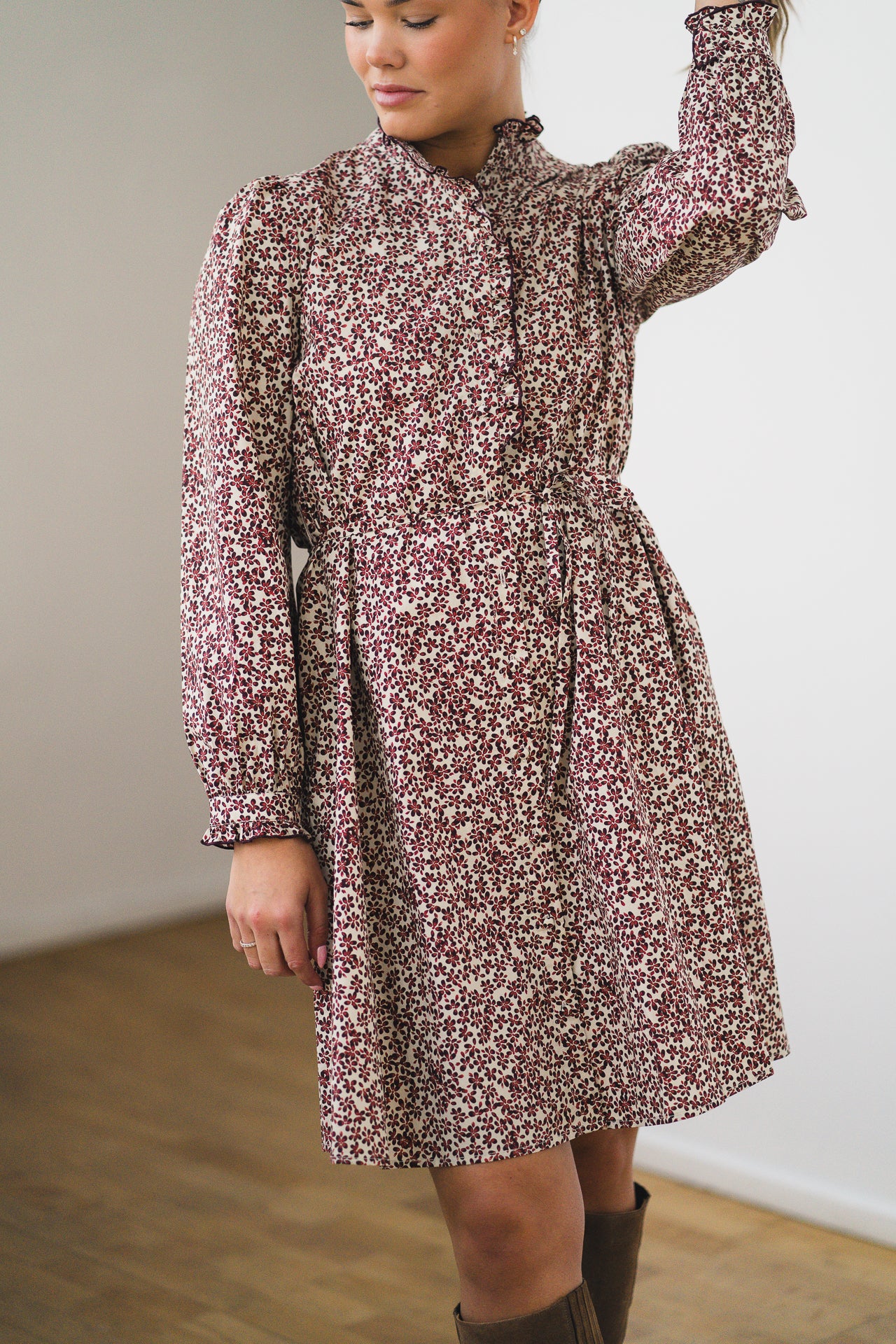 RAUSMaja Shirt Dress AOP Port Royale Flw