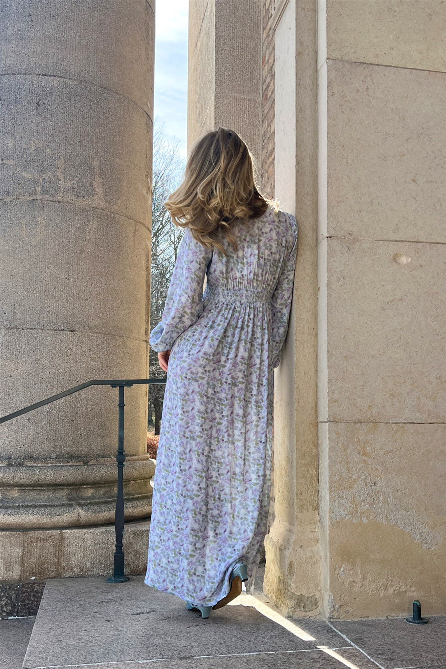 Lilith Maxi Dress Cinthia Blue Print