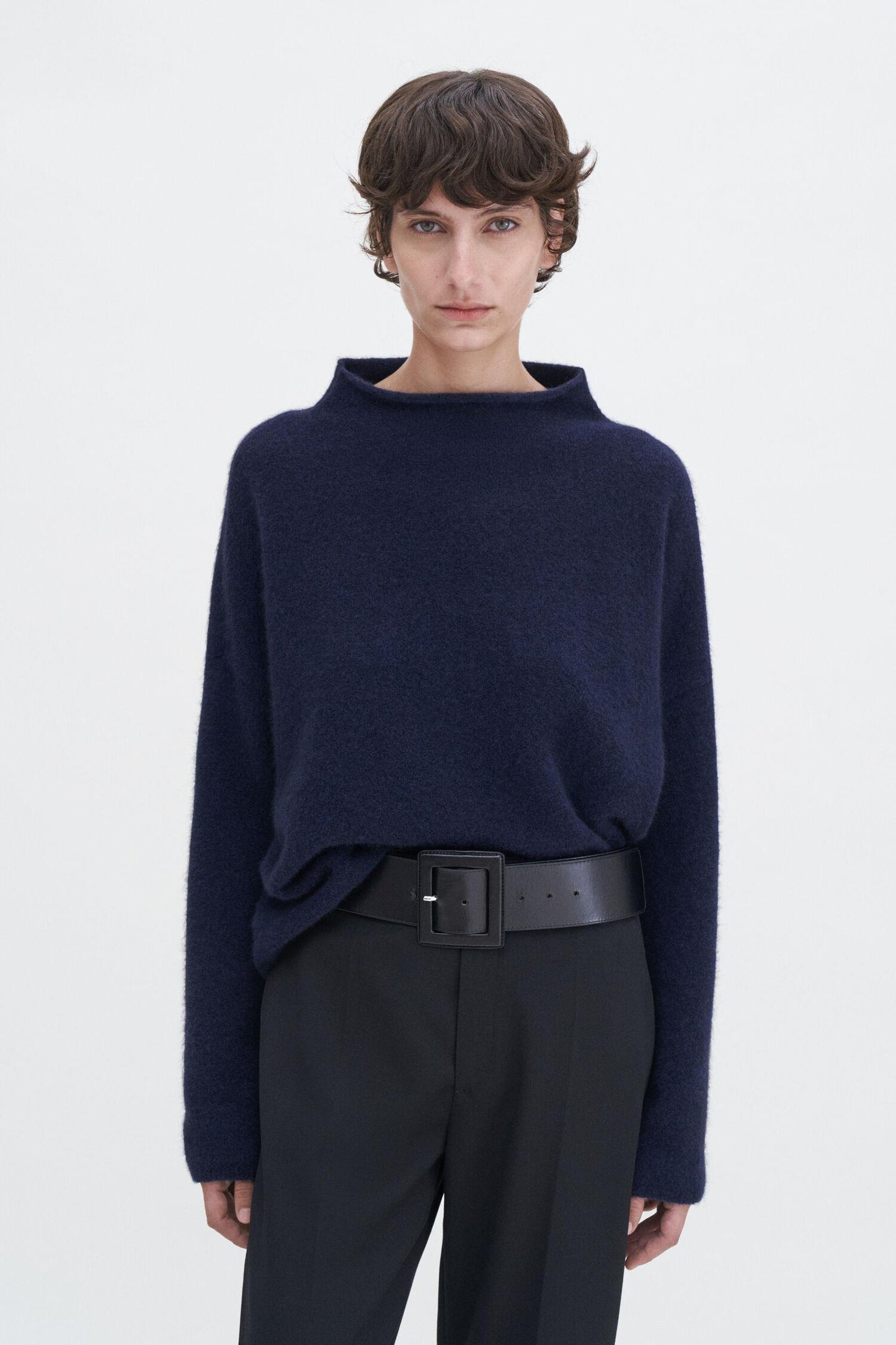 Mika Yak Funnelneck Sweater Navy