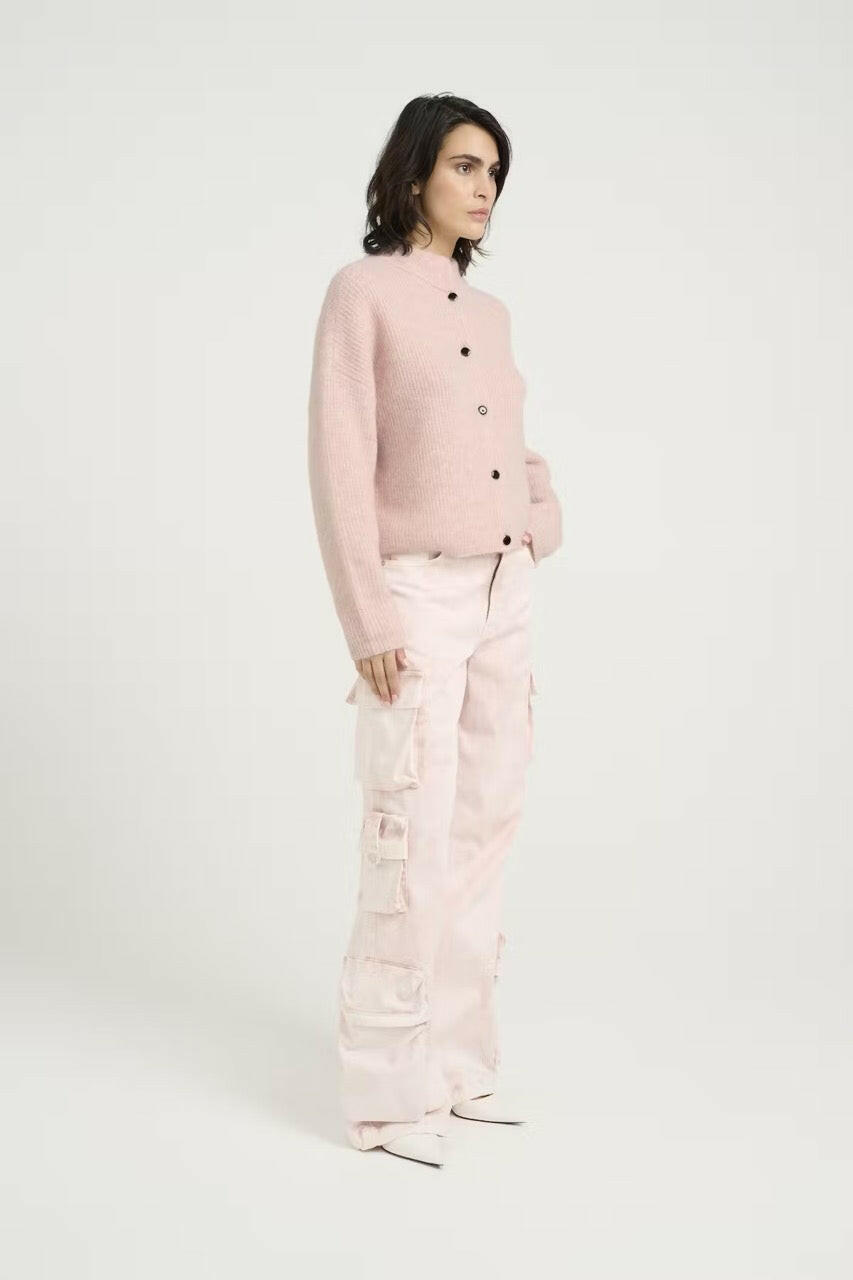 AlphaGZ short cardigan Rose Grey Melange