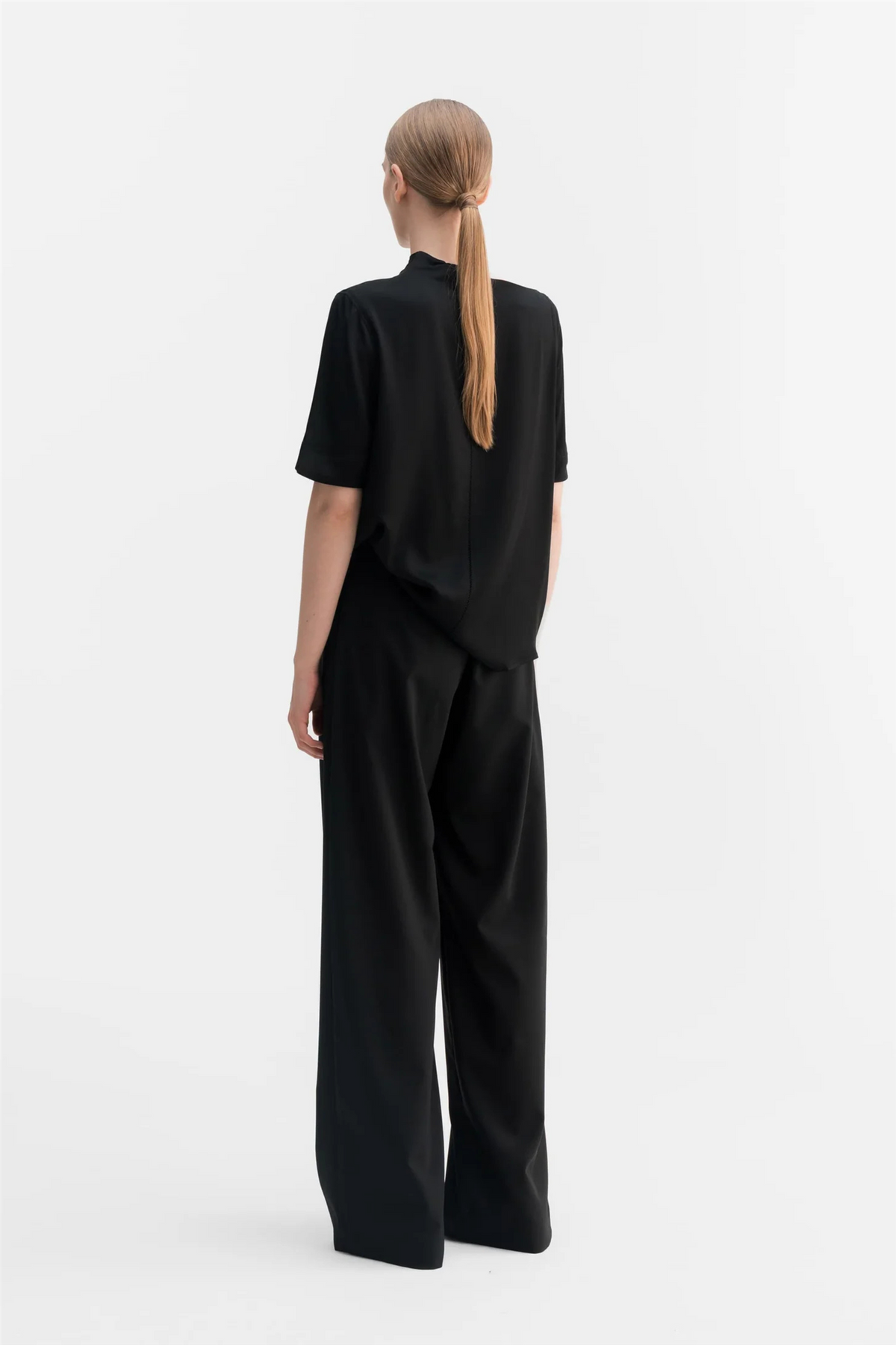 Lima Silk Tee Black