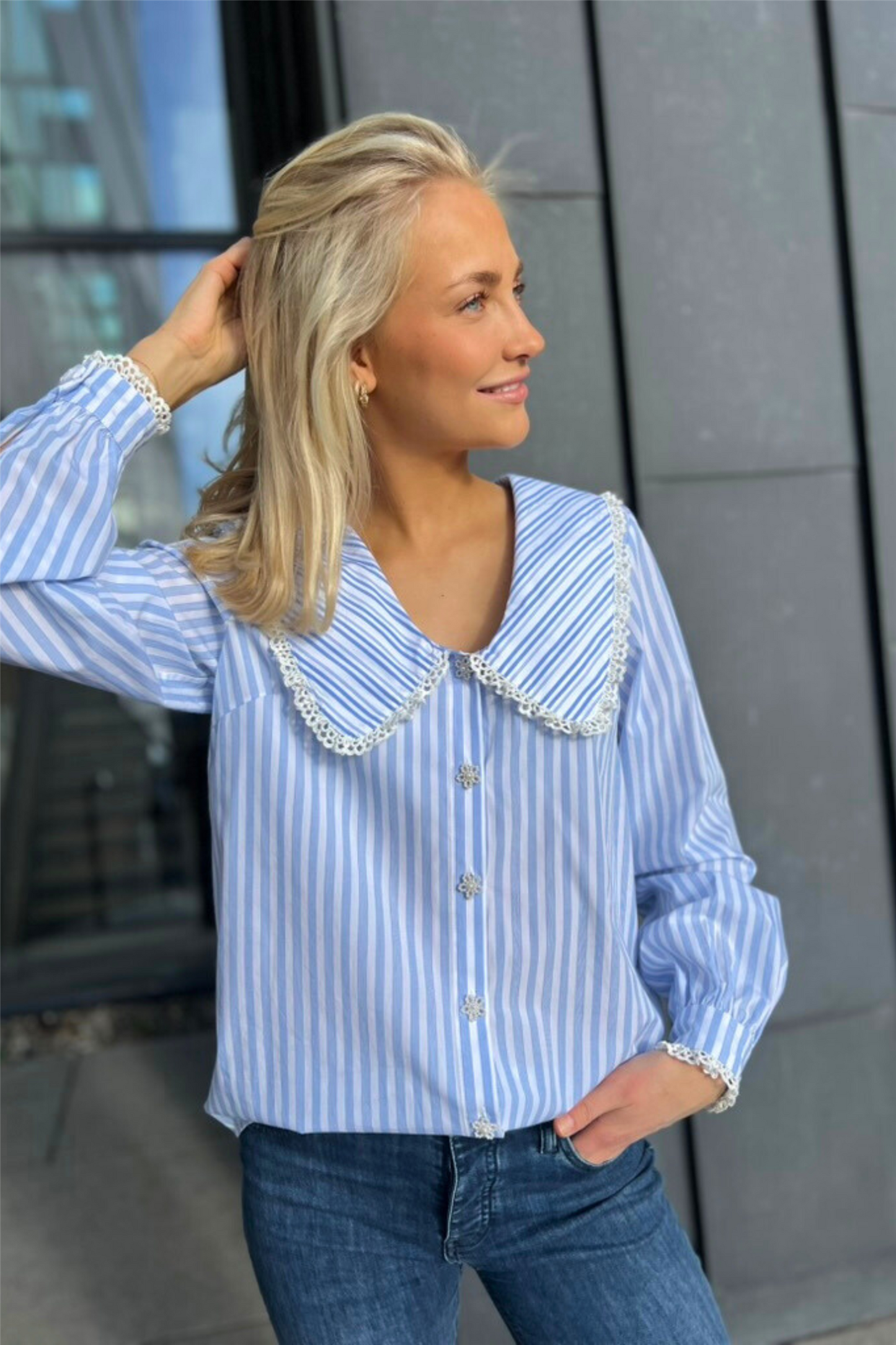 Sarahcras Shirt Blue Stripe