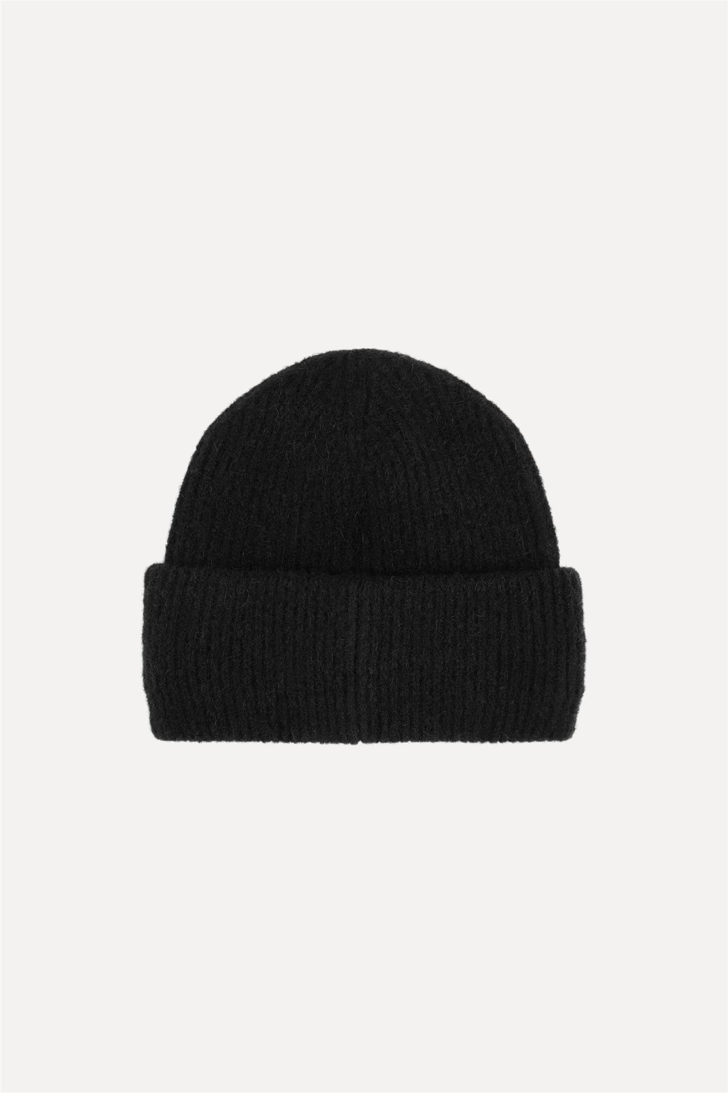 Rib Knit Beanie Black