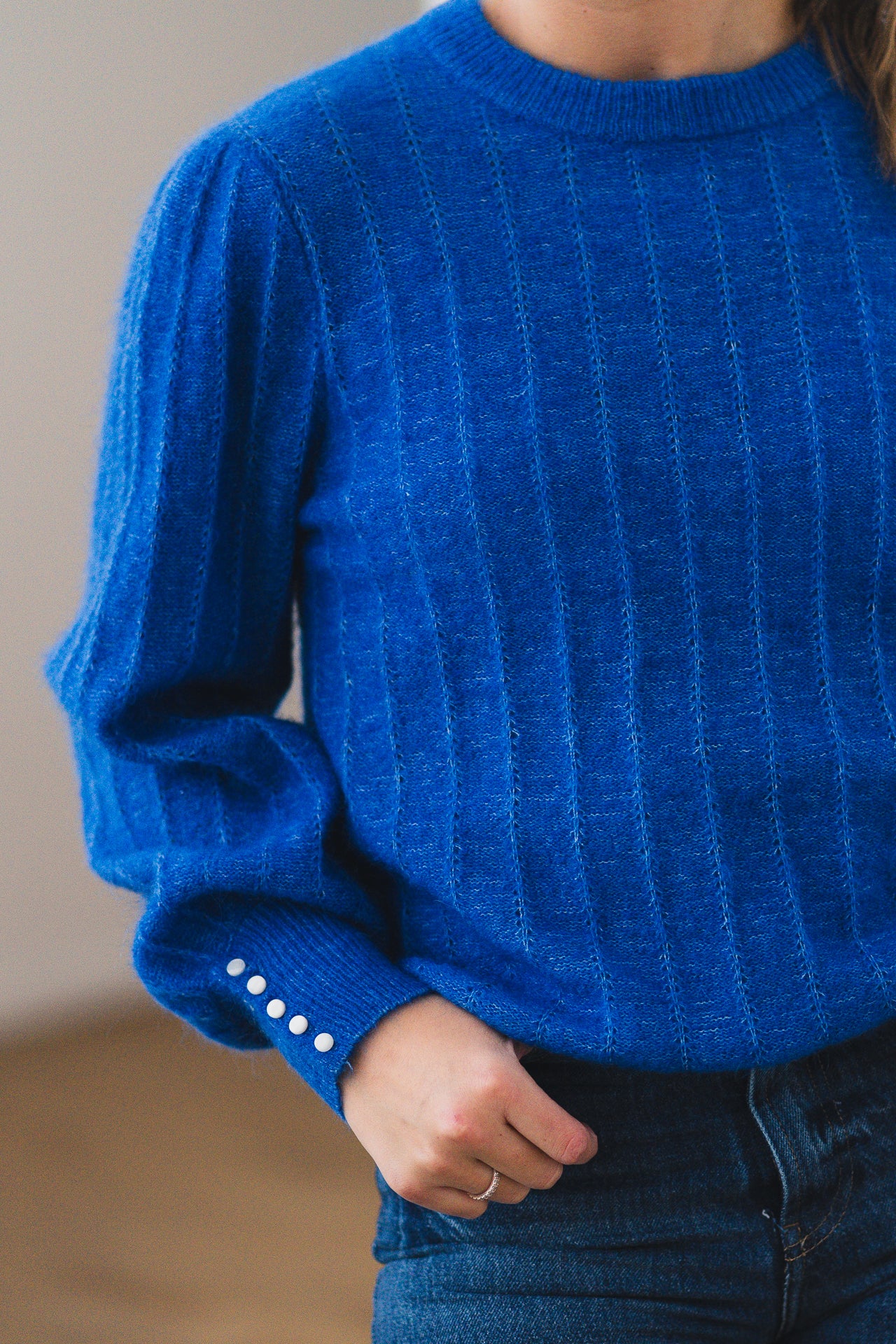 RAUSAmalie Puff Pullover Blue Iolite Mel