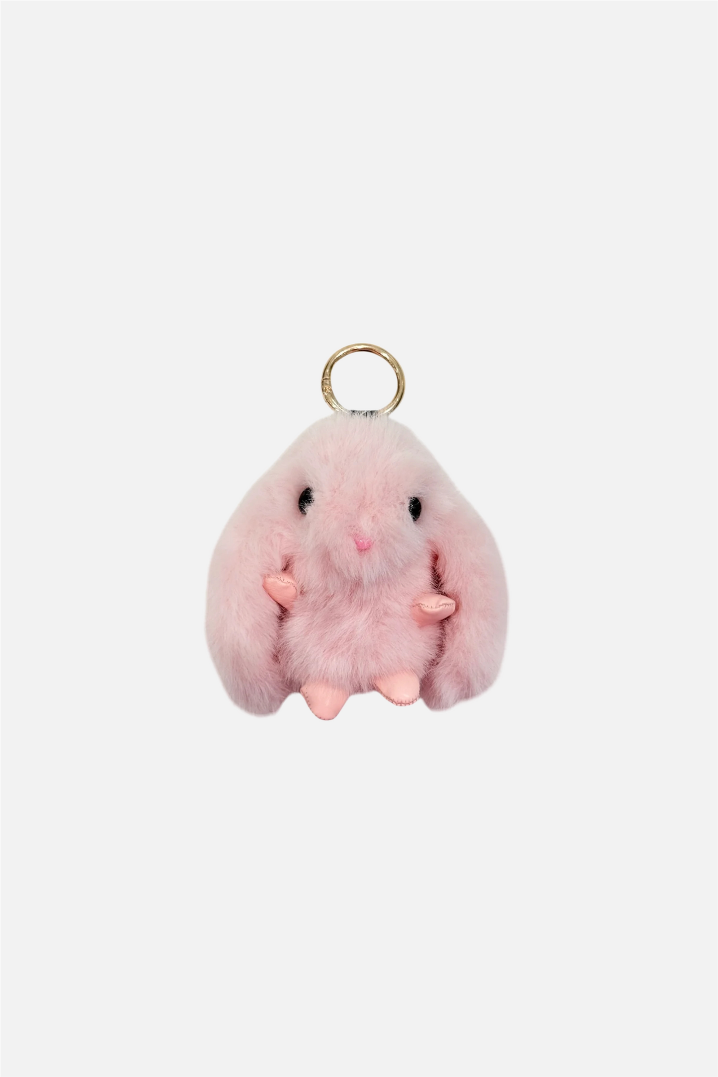 Fluffy Bunny Bag Charm Light Pink