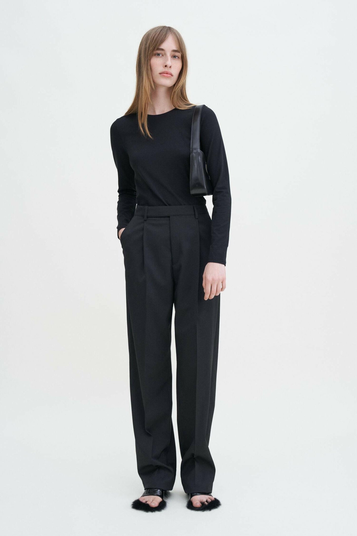 Cotton Stretch Long Sleeve Black