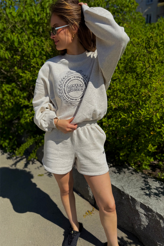 Heavy Sweat Crewneck White Melange