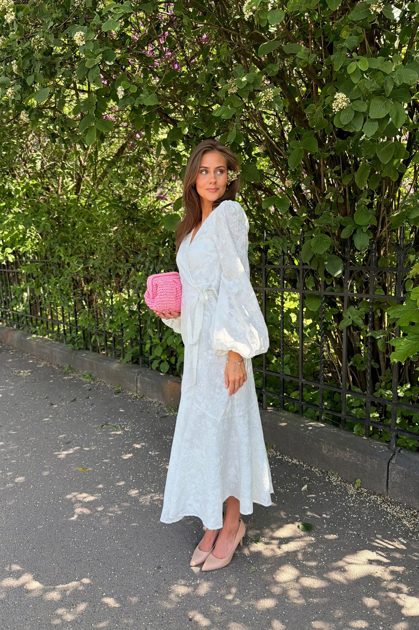 Portofino Maxi Dress White Embroidery