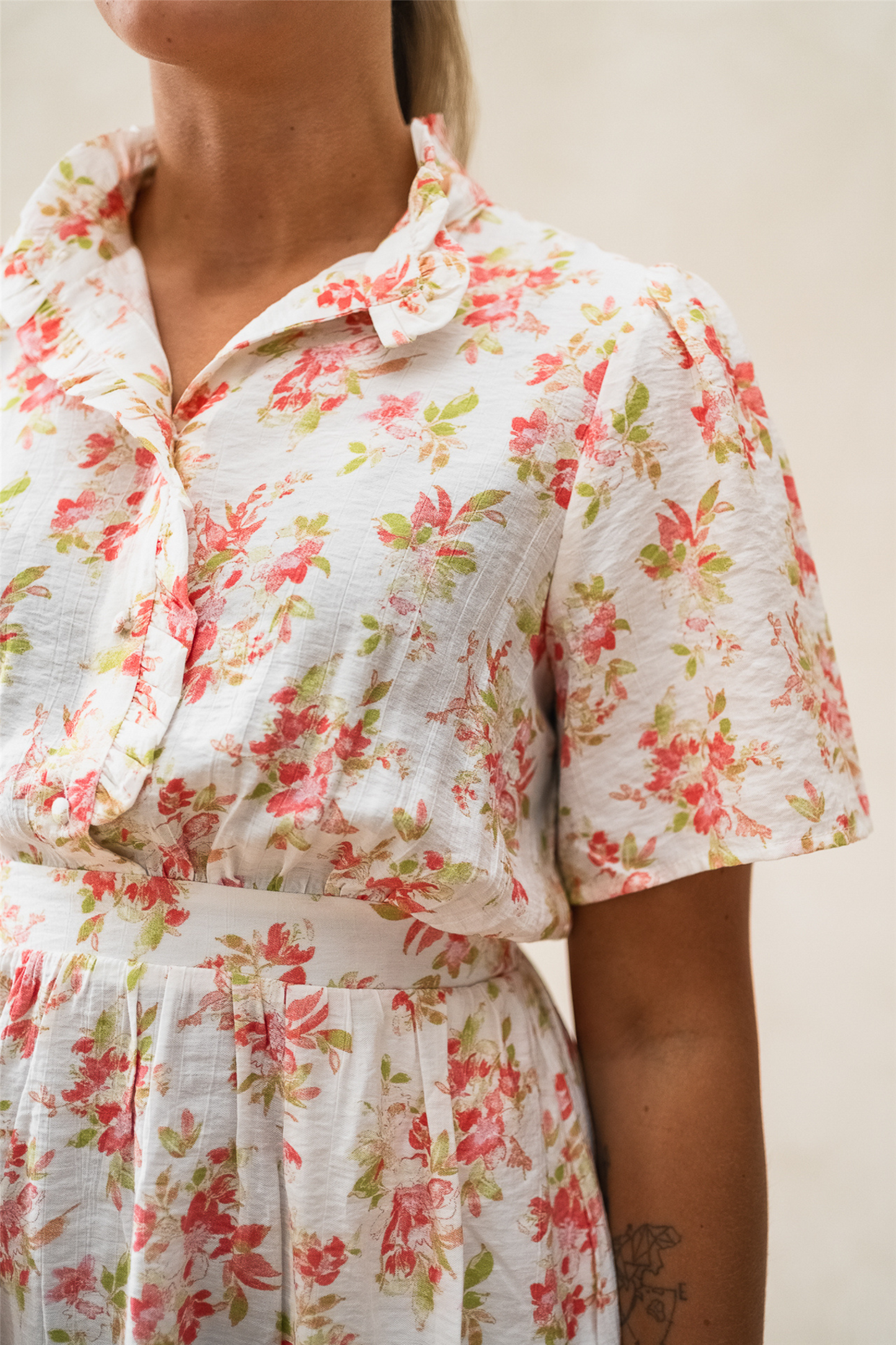 RAUSAstrid 2/4 Dress AOP Cry Rose Flower