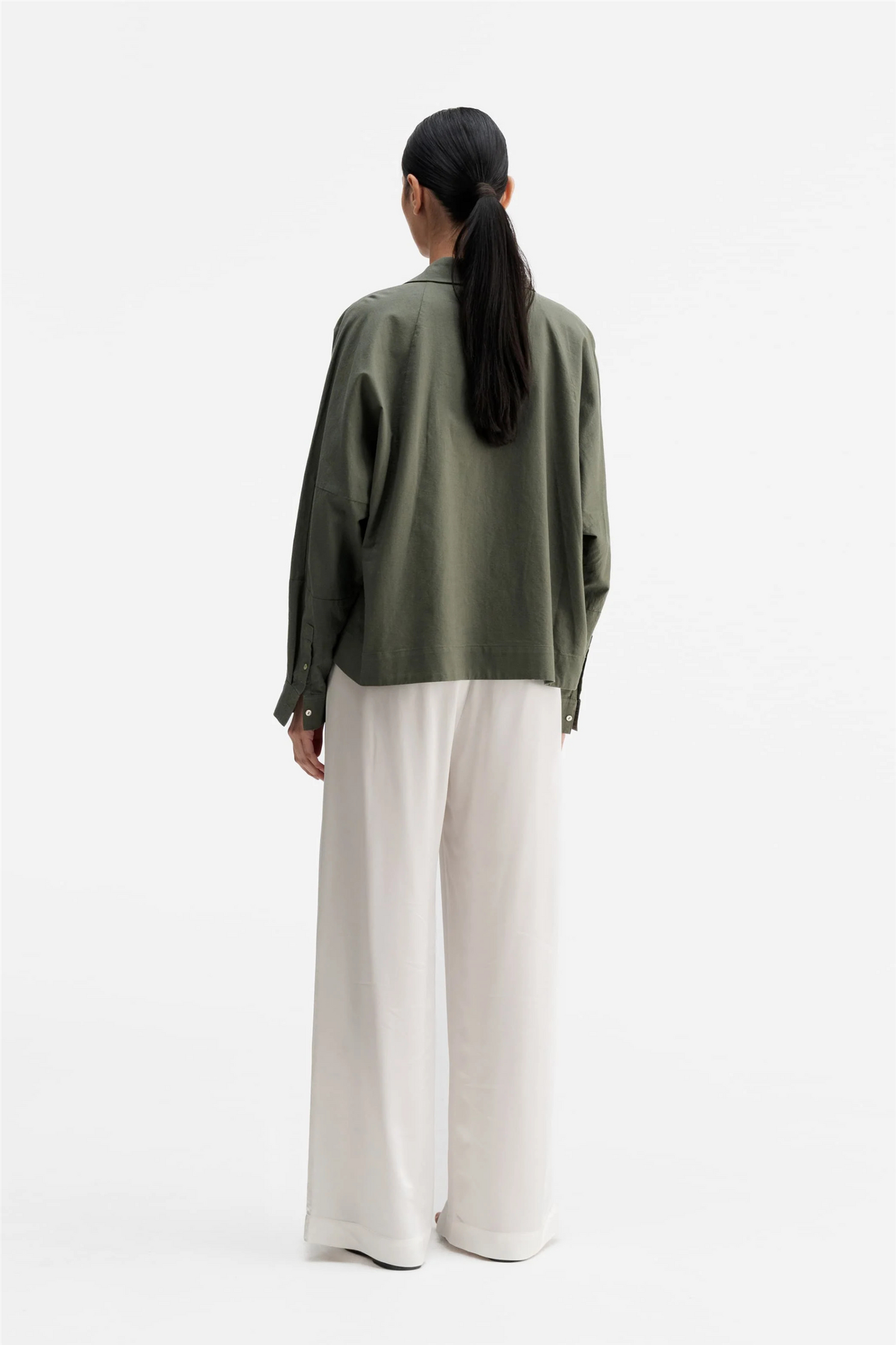 Gigi Oxford Shirt Olive Green