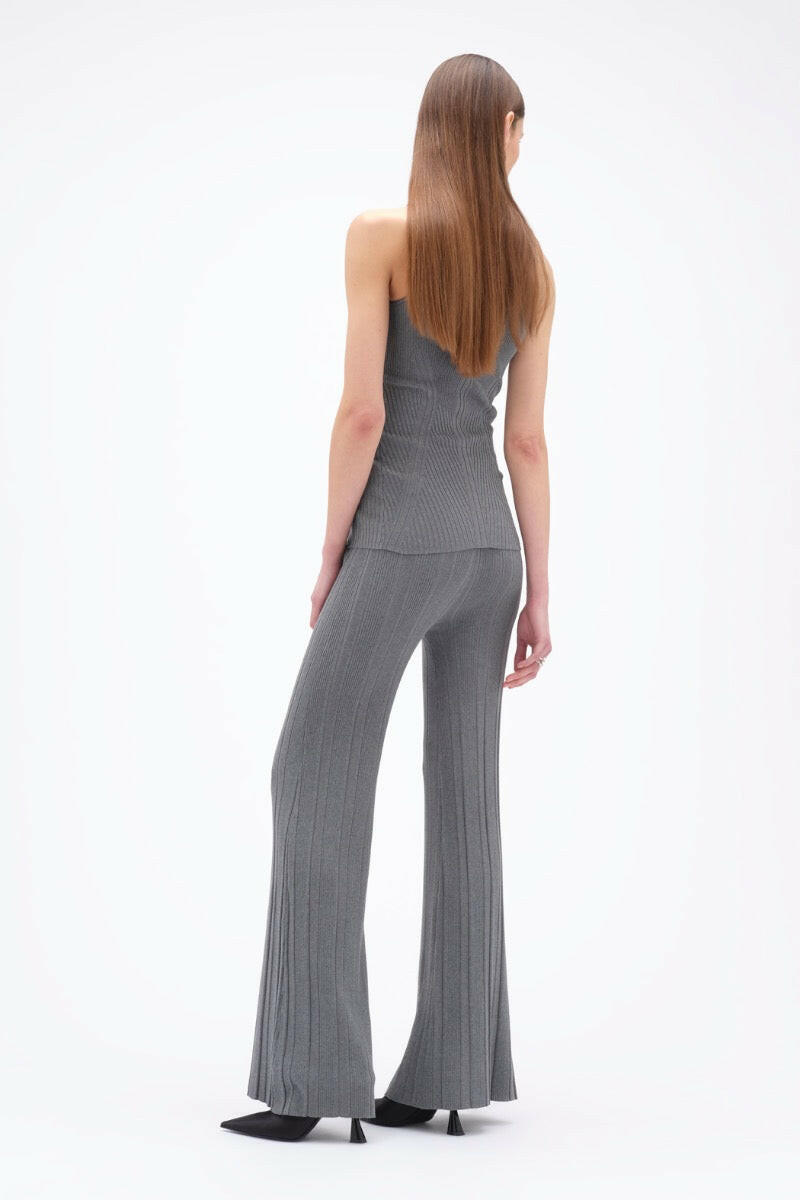 Rib Knit Pants Granite Gray