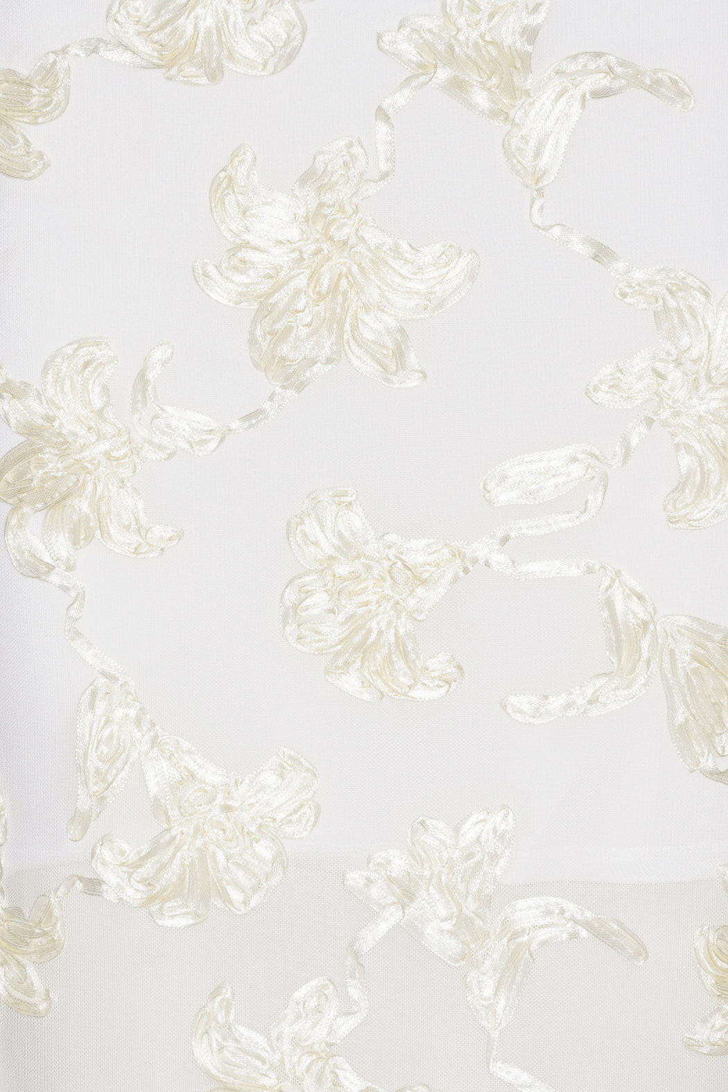 Flower Mesh Tube Dress Egret