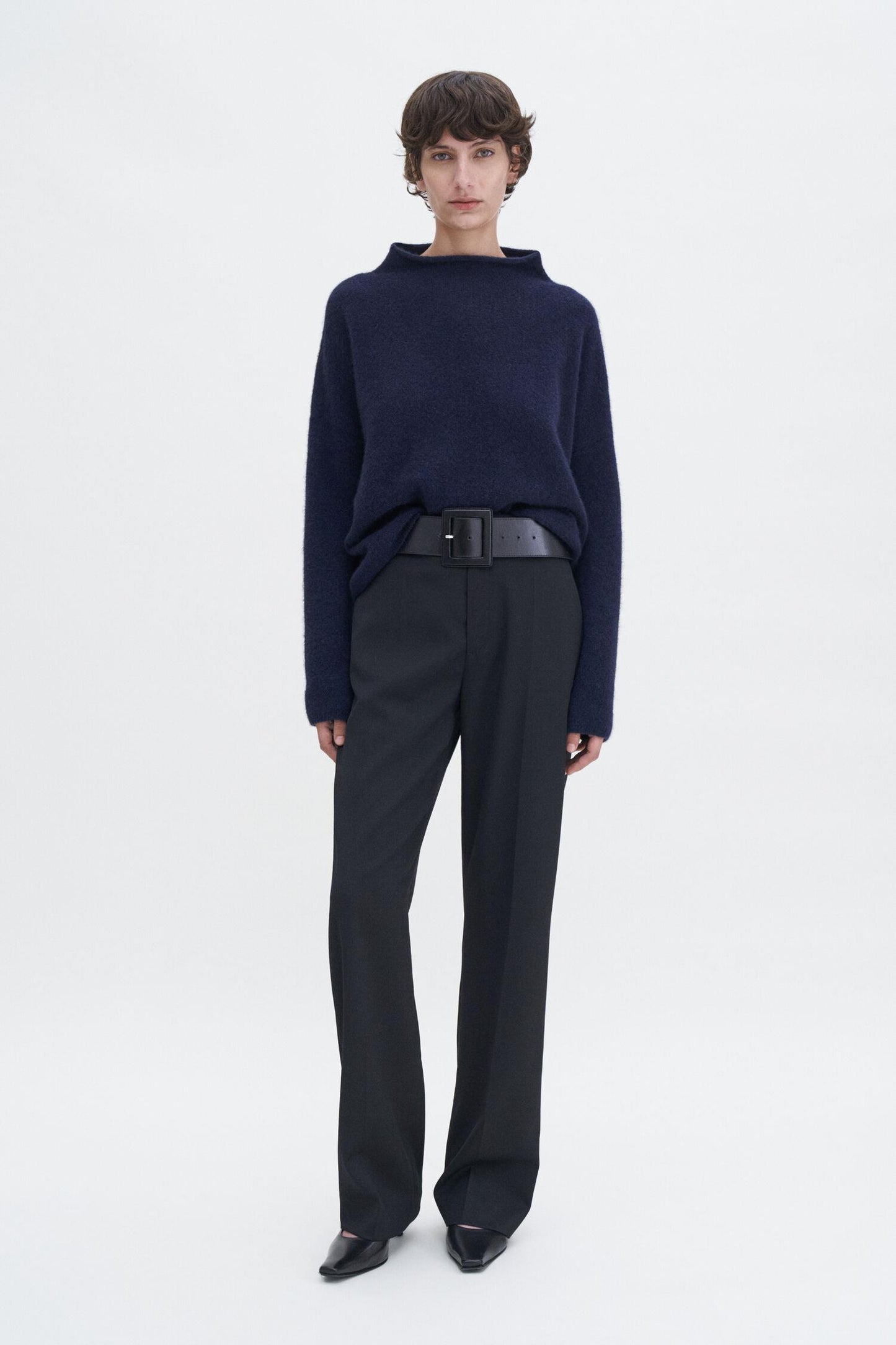 Mika Yak Funnelneck Sweater Navy