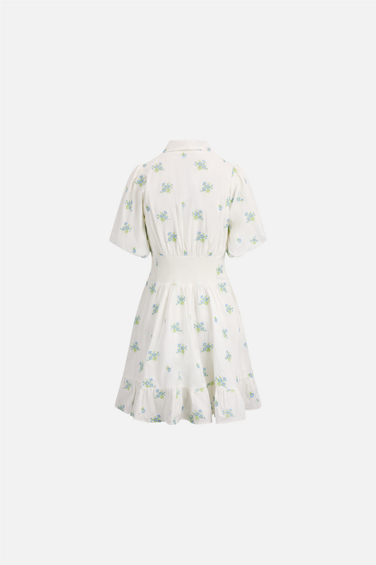 Makayla Dress Blue Flower Aop