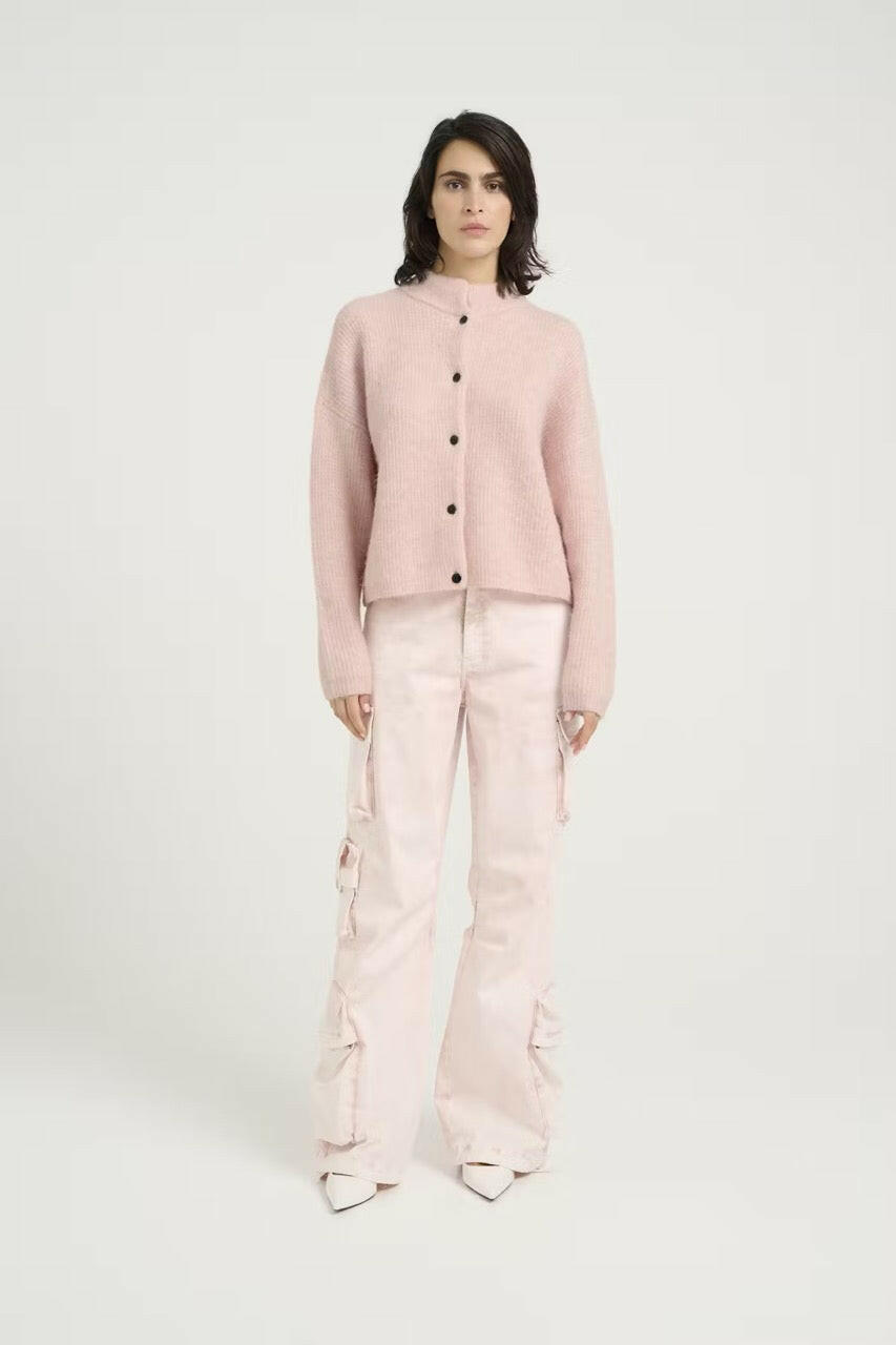 AlphaGZ short cardigan Rose Grey Melange